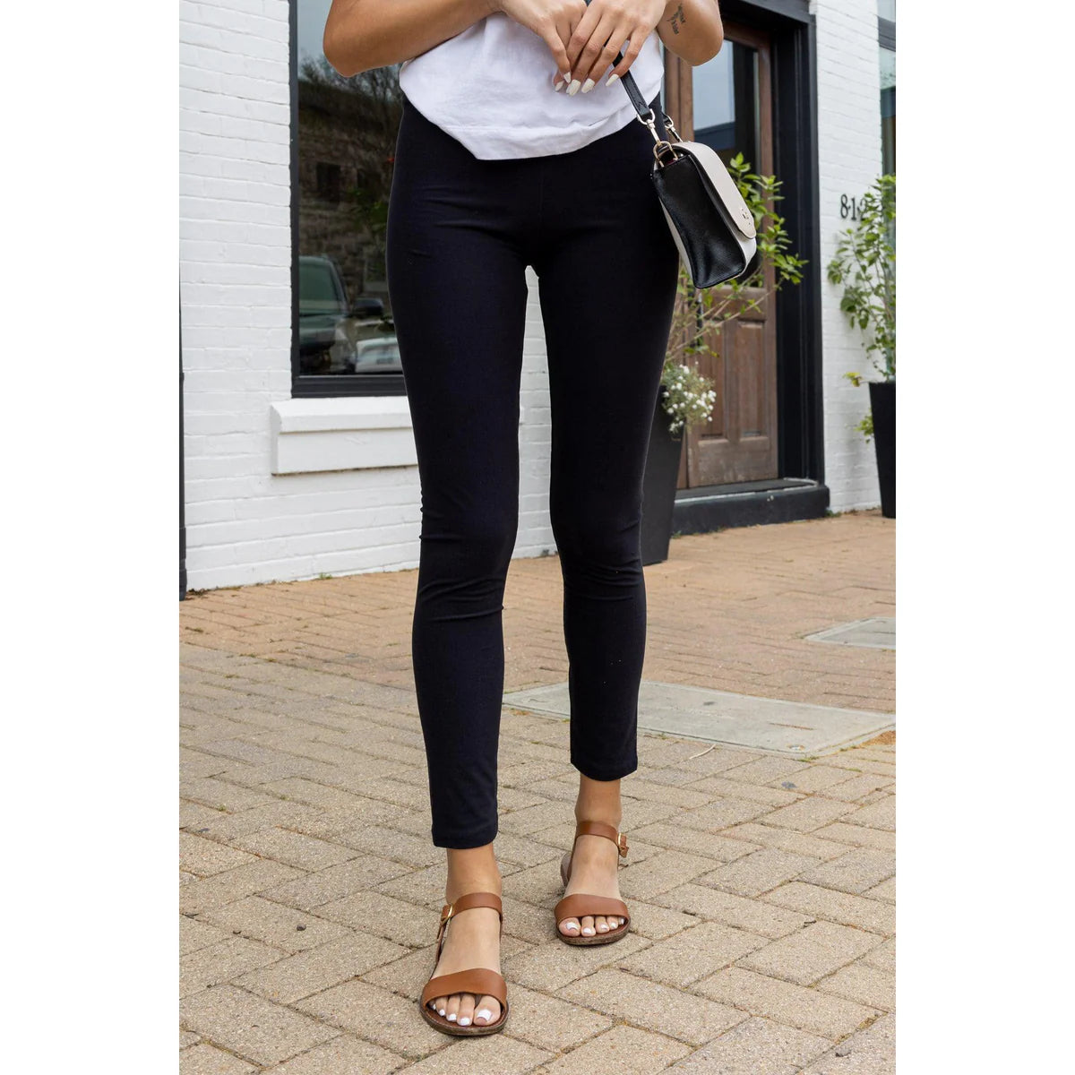 JuliaRose Luxe Full Length Leggings (No Pockets) in Black