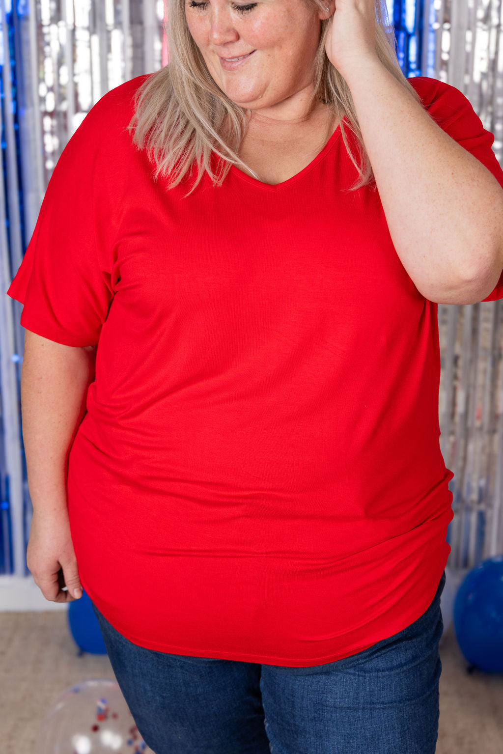 IN STOCK Chloe Cozy Tee - Red