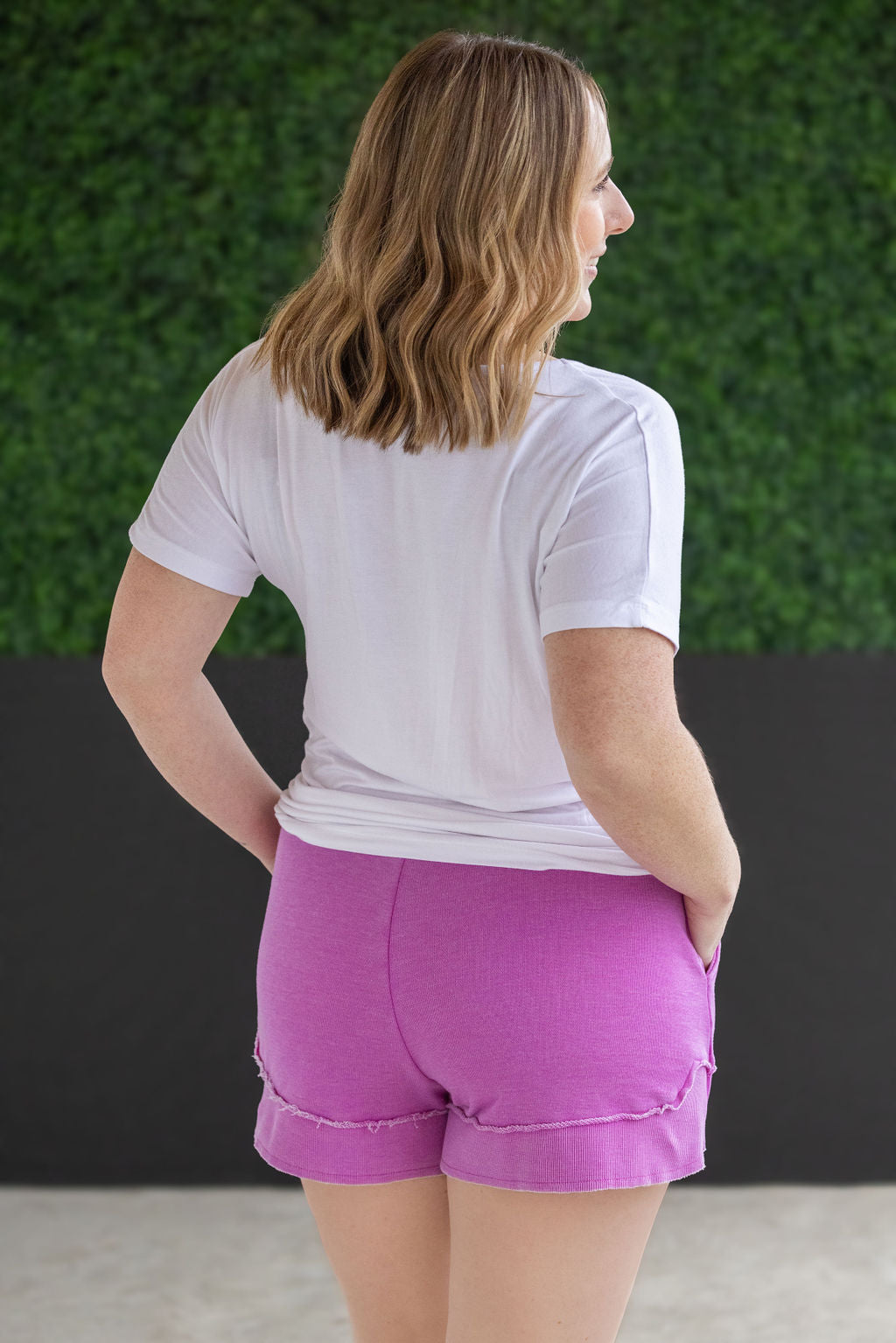 IN STOCK French Terry Stevie Shorts - Vivid Orchid