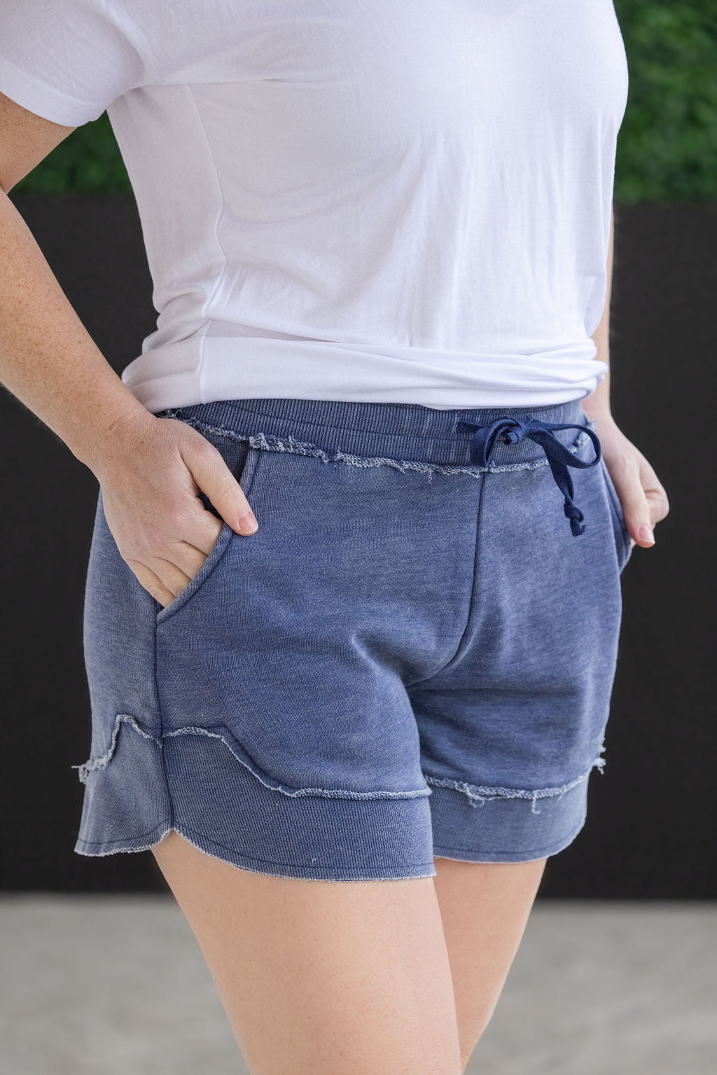 IN STOCK French Terry Stevie Shorts - Nautical Navy
