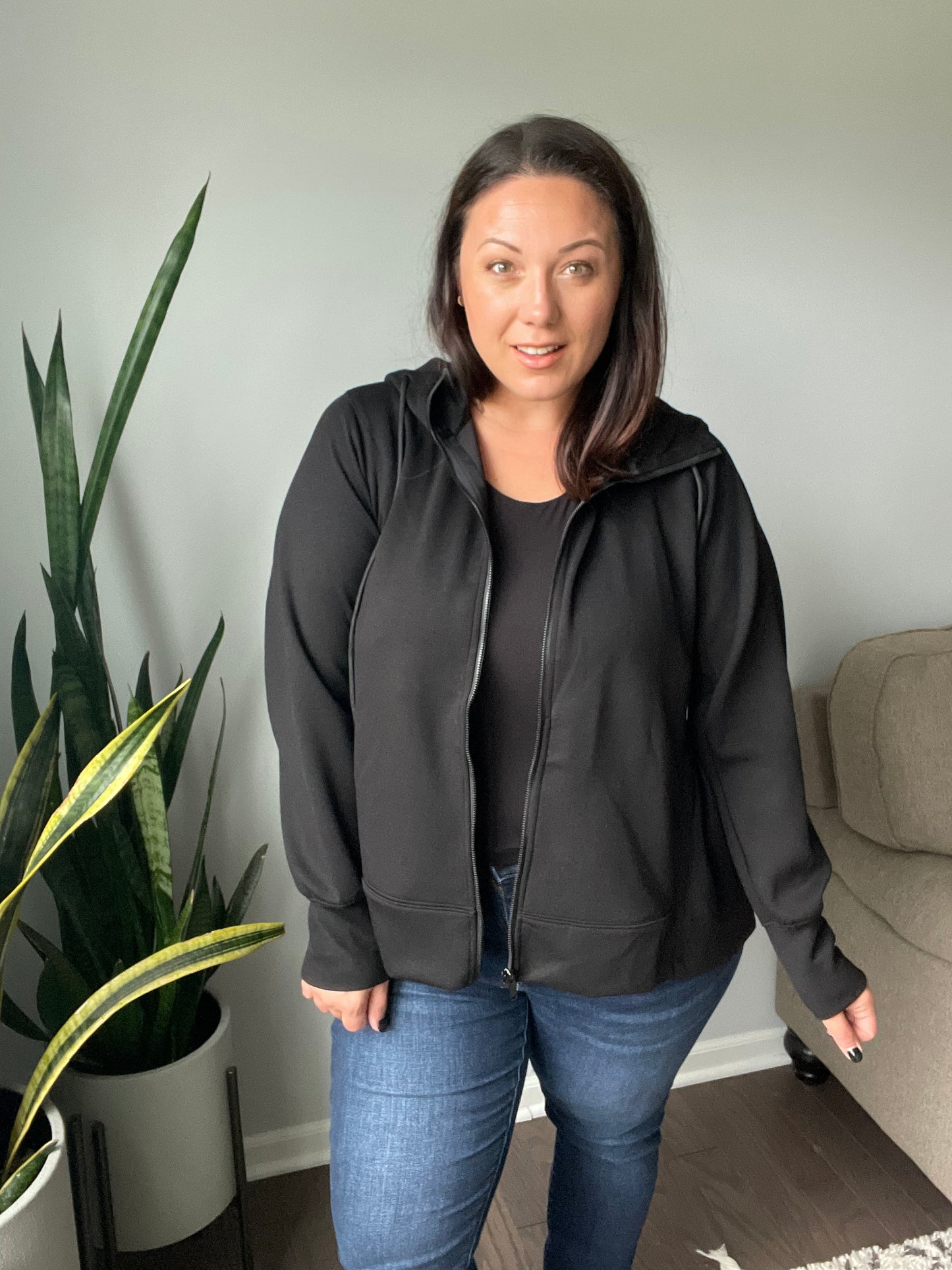 Save the Day Full Zip Hoodie Jacket in Black