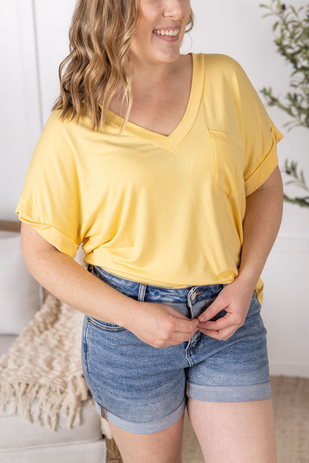 IN STOCK Sierra Pocket Top - Banana