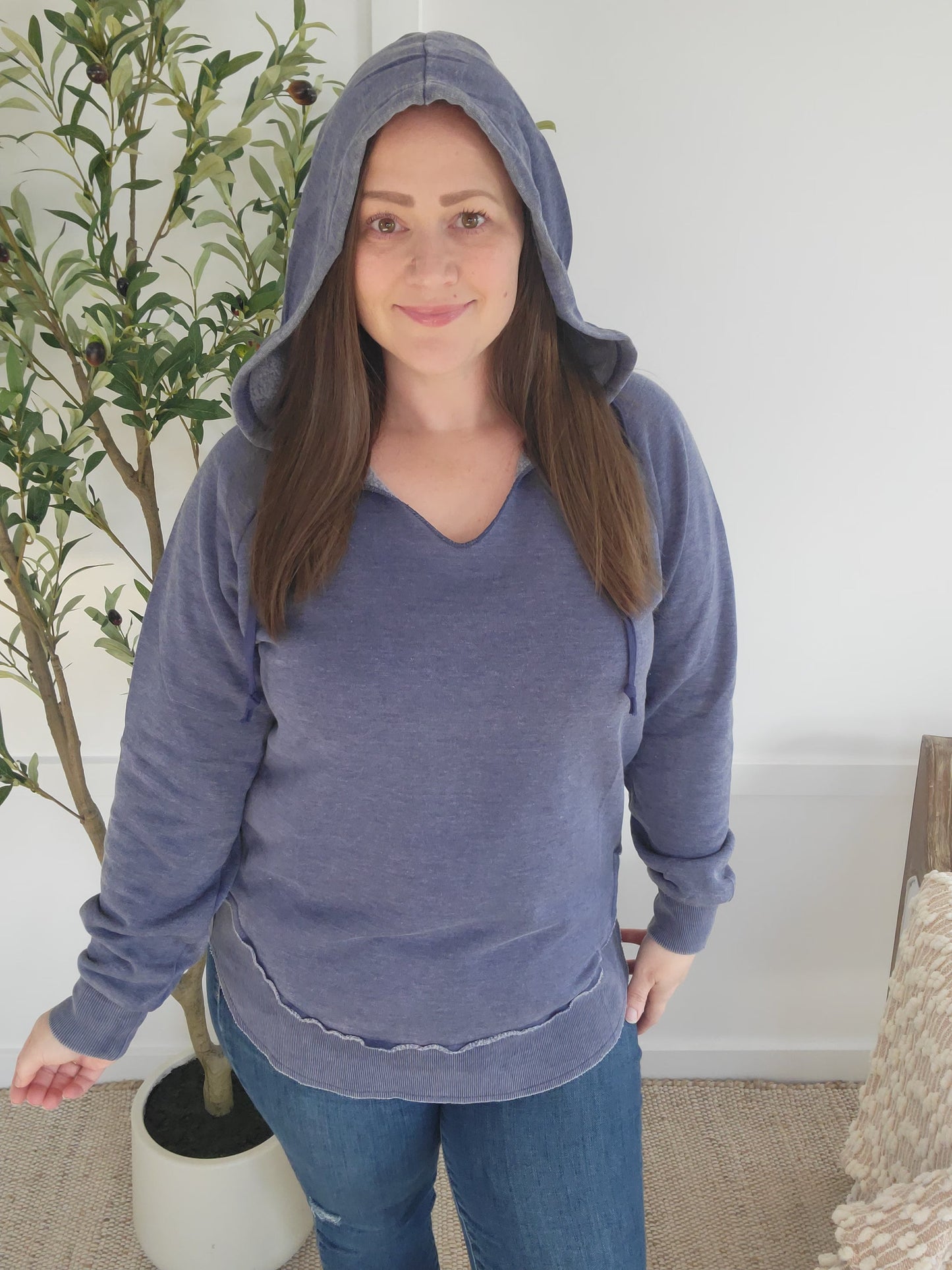 IN STOCK Vintage Wash Beach Hoodie - Nautical Navy