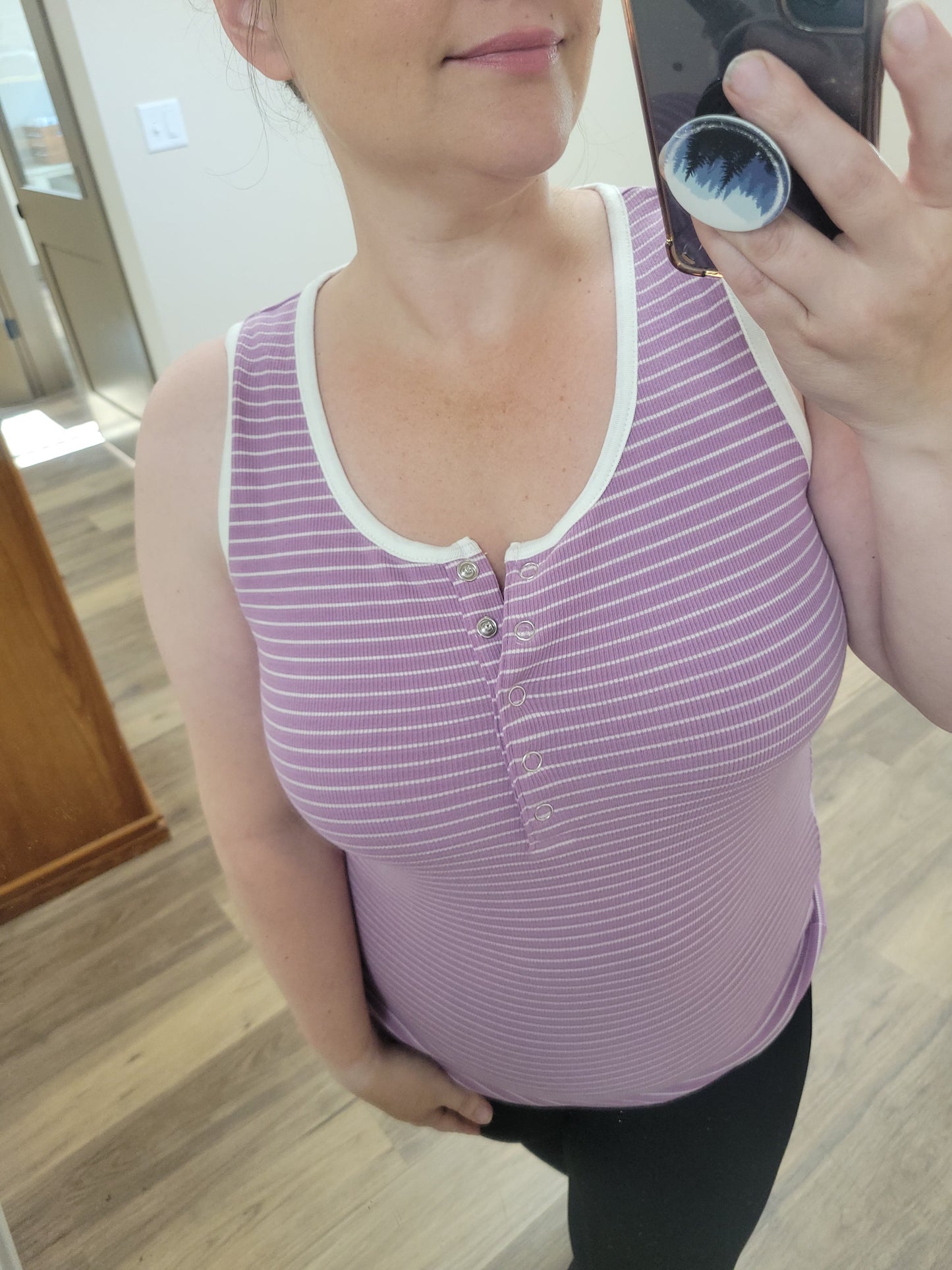 IN STOCK Shiloh Button Snap Tank - Purple