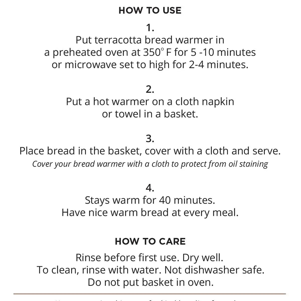 Handmade Bread Warmer & Wicker Basket - Flower - Round