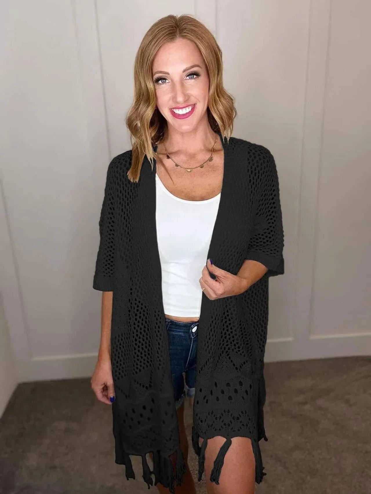 Amanda Crochet Cardigan in Multiple Colors