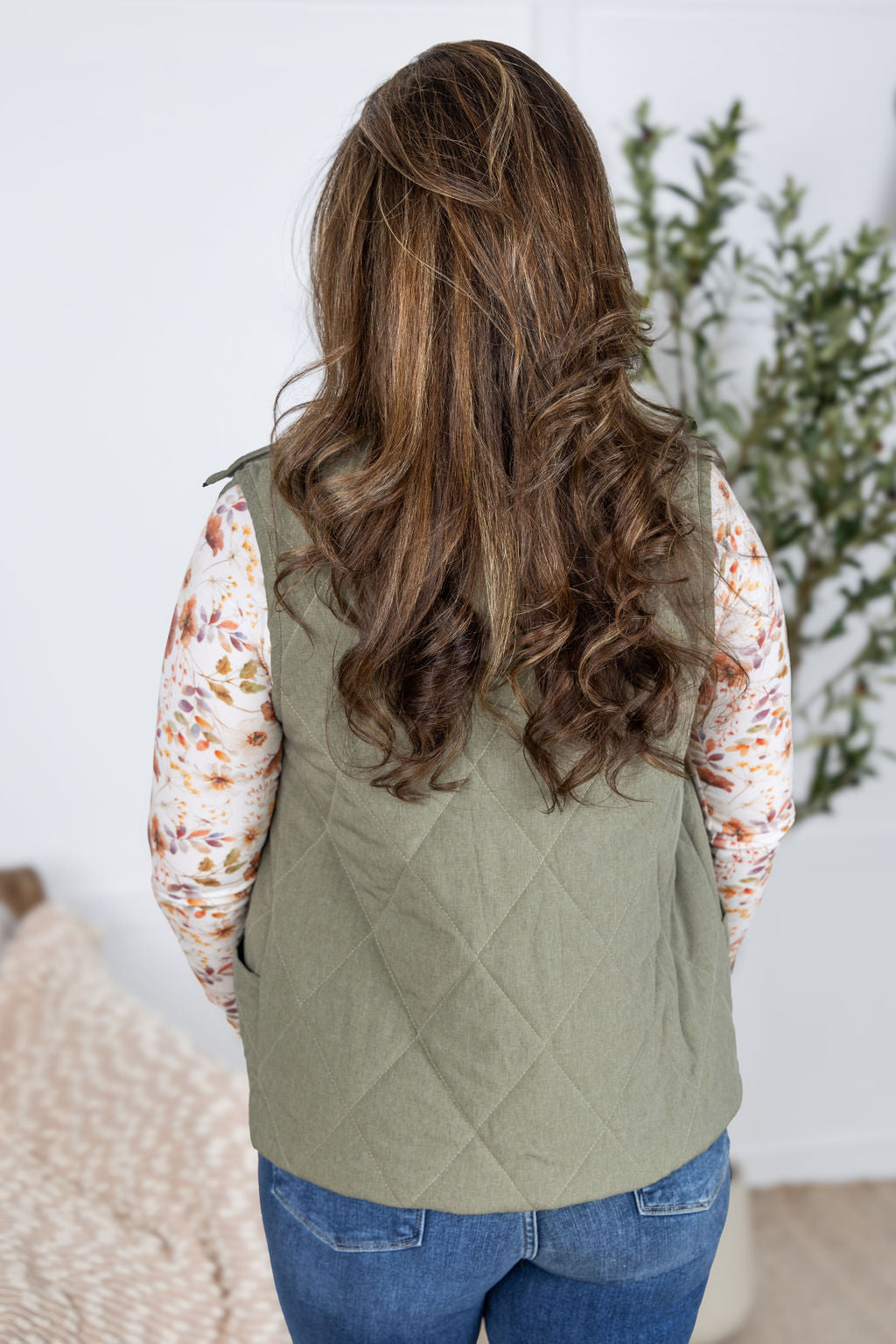 IN STOCK Remy Zip Up Vest - Heathered Sage