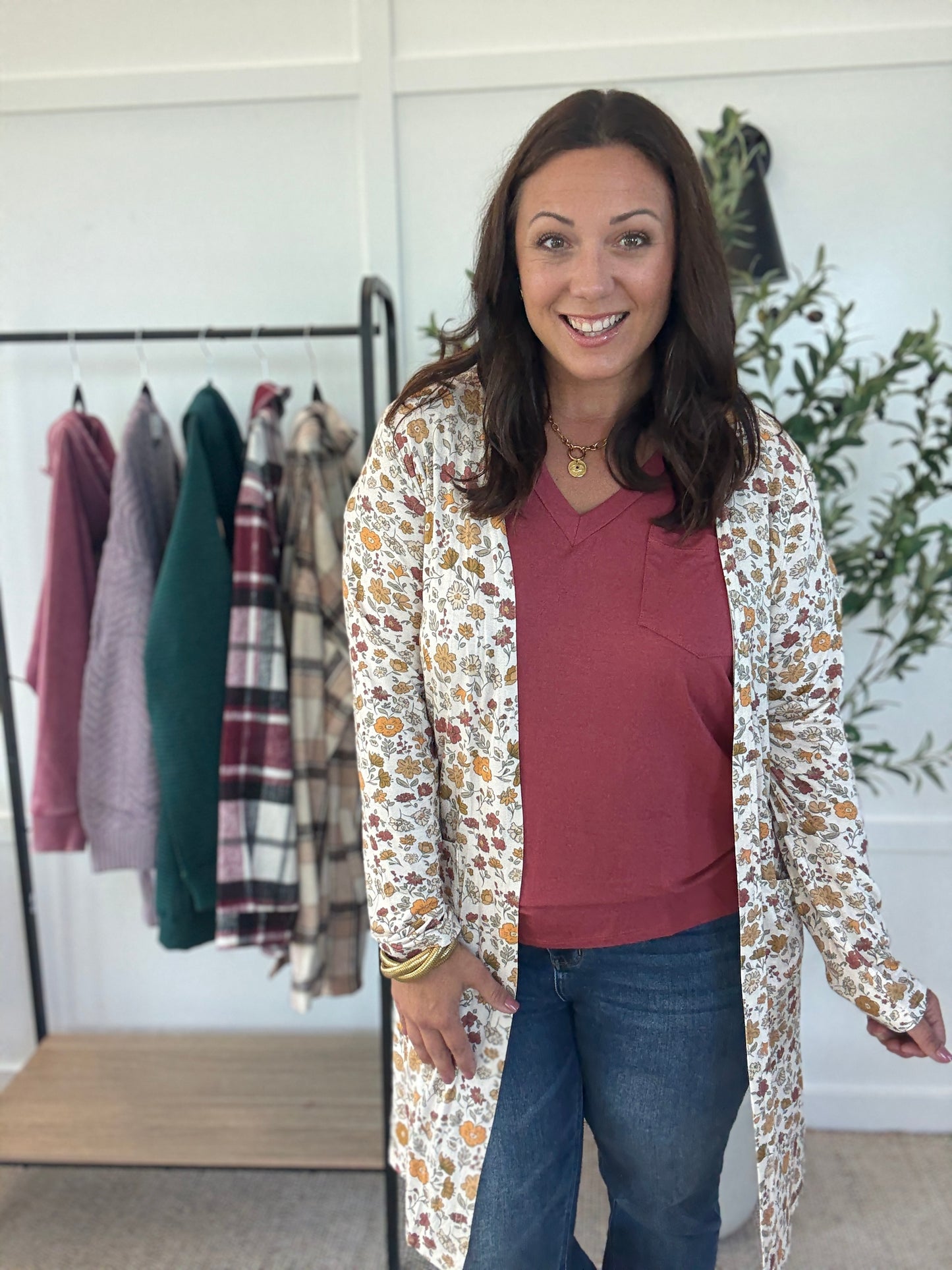 Michelle Mae Sierra Pocket Tops - Terra Cotta