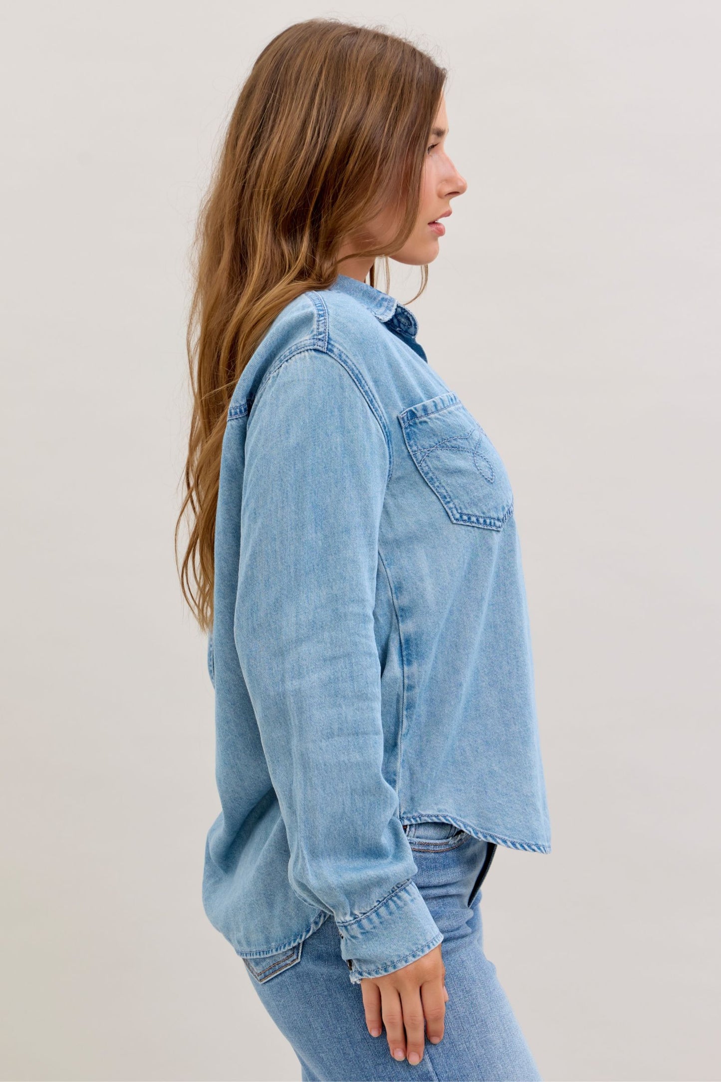 Judy Blue Essential Denim Button Down Shirt