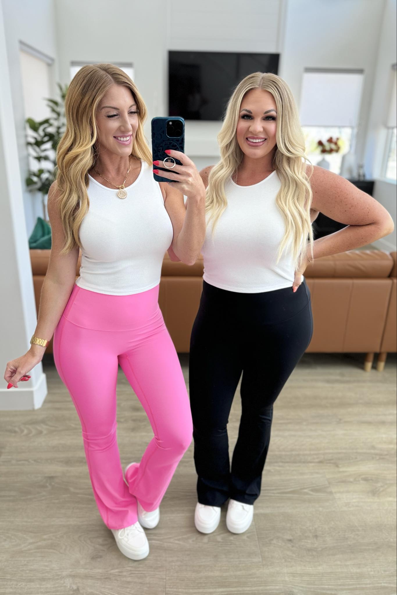 Fallon Flare Suck and Tuck Leggings in Black