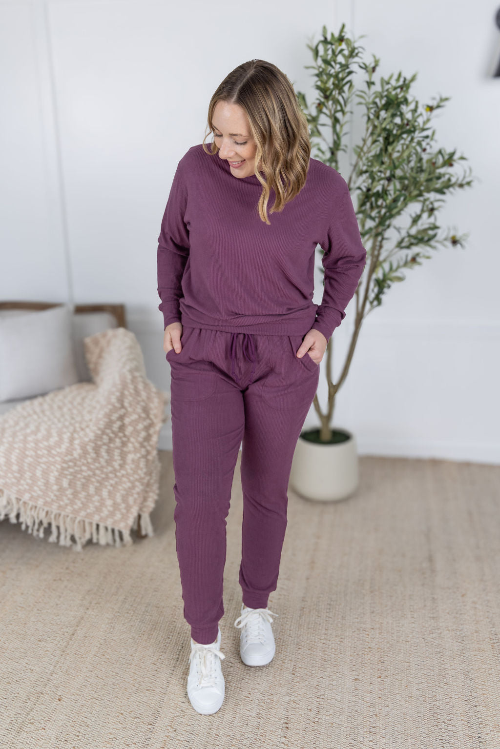 IN STOCK Corrine Joggers - Plum