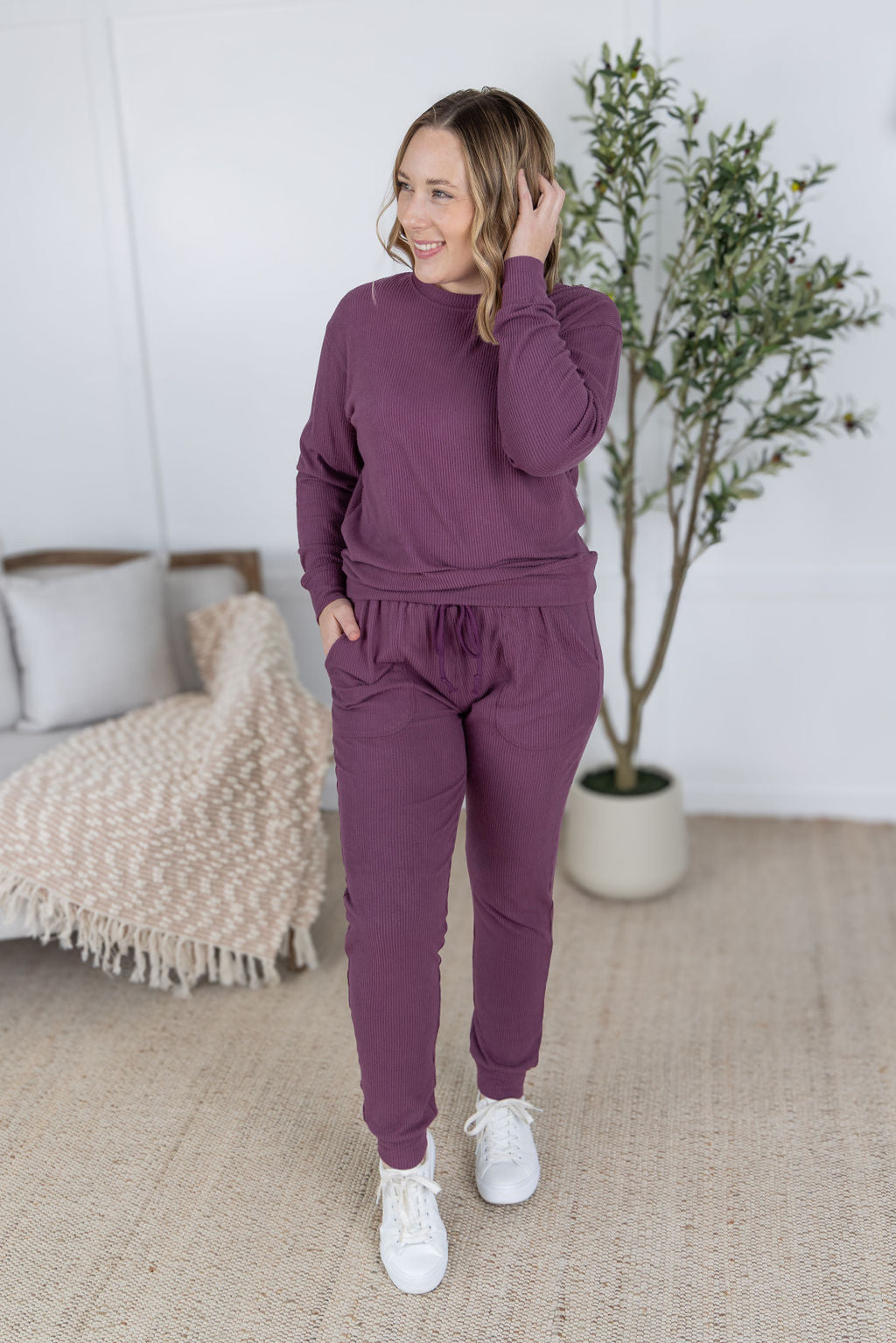 IN STOCK Corrine Joggers - Plum