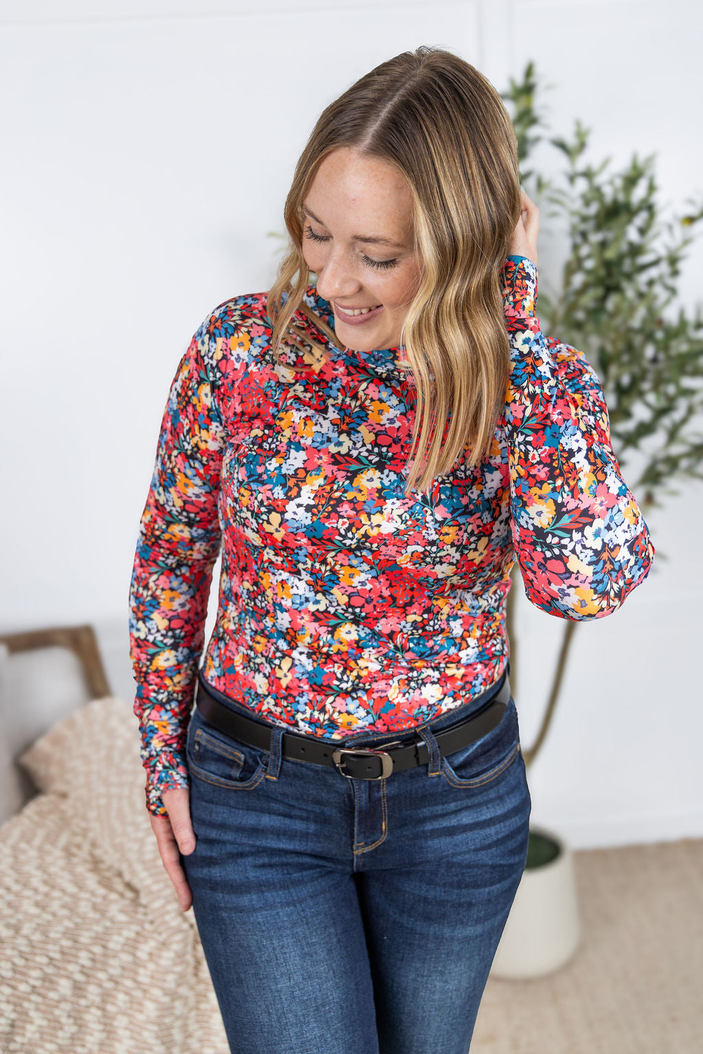 Michelle Mae Blair Long Sleeve Top - Bright Floral