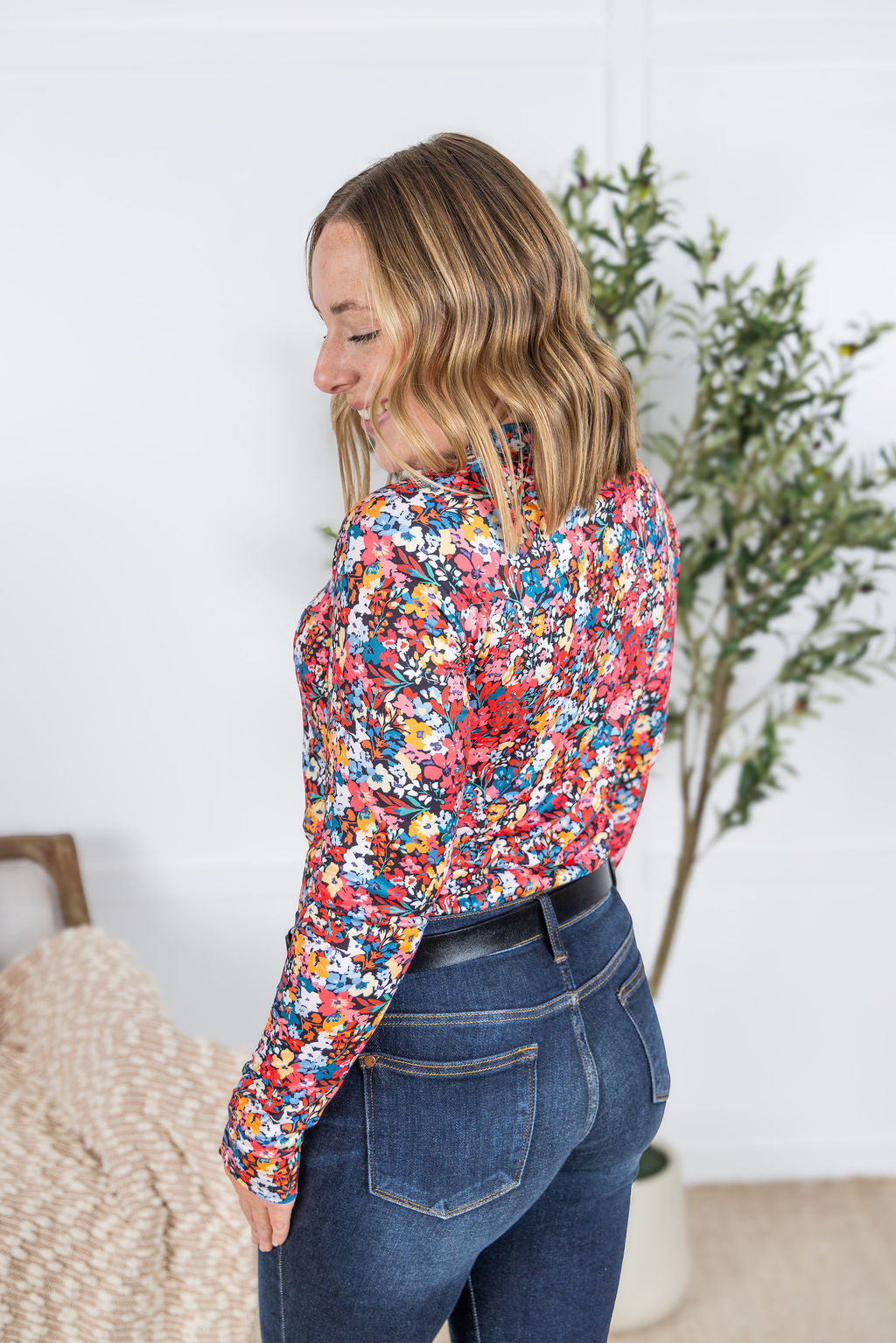 Michelle Mae Blair Long Sleeve Top - Bright Floral