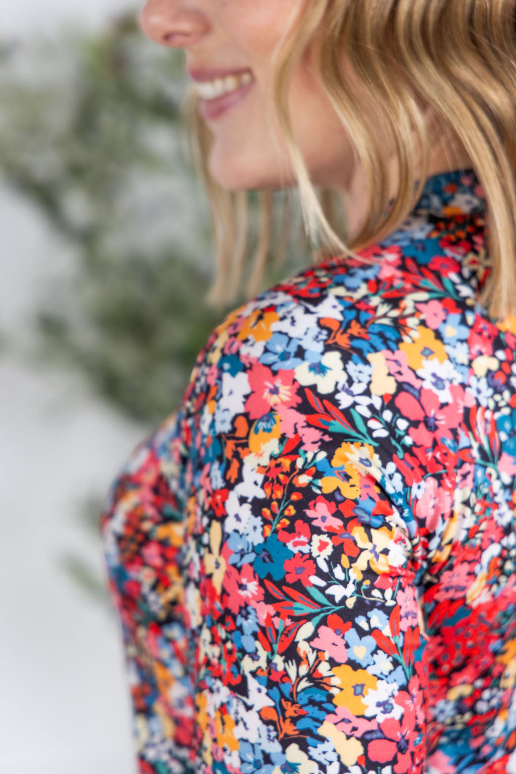 Michelle Mae Blair Long Sleeve Top - Bright Floral