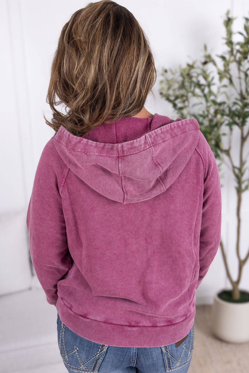 Michelle Mae Ryker Vintage Wash Hoodie- Berry