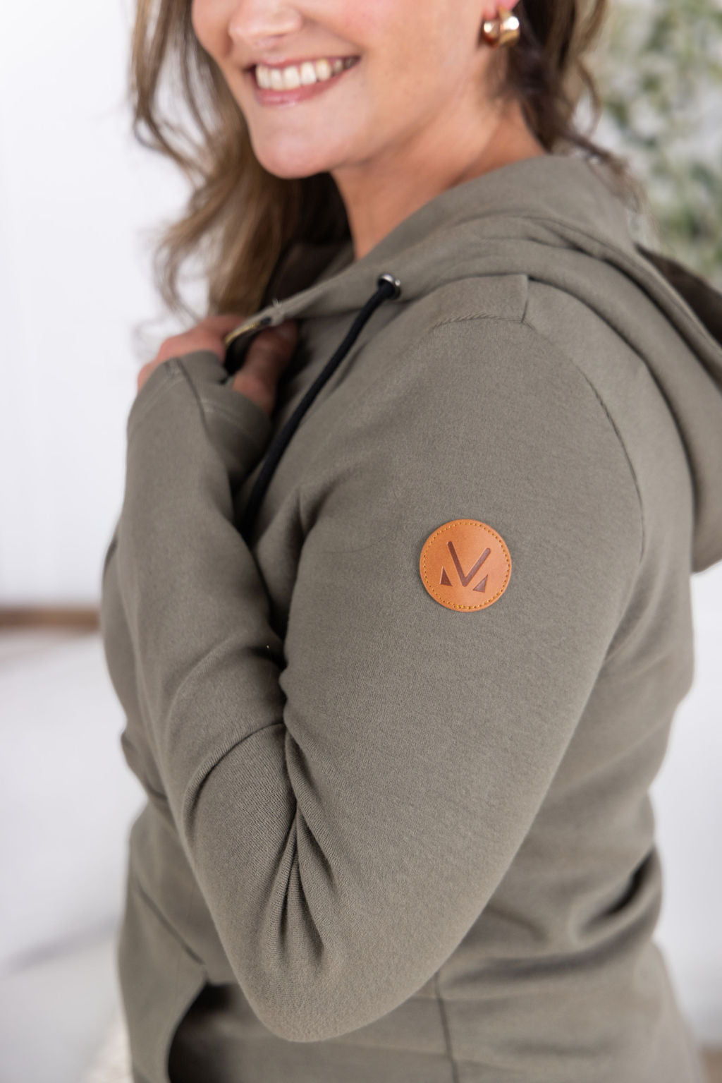 Michelle Mae Classic Halfzip Hoodie - Olive