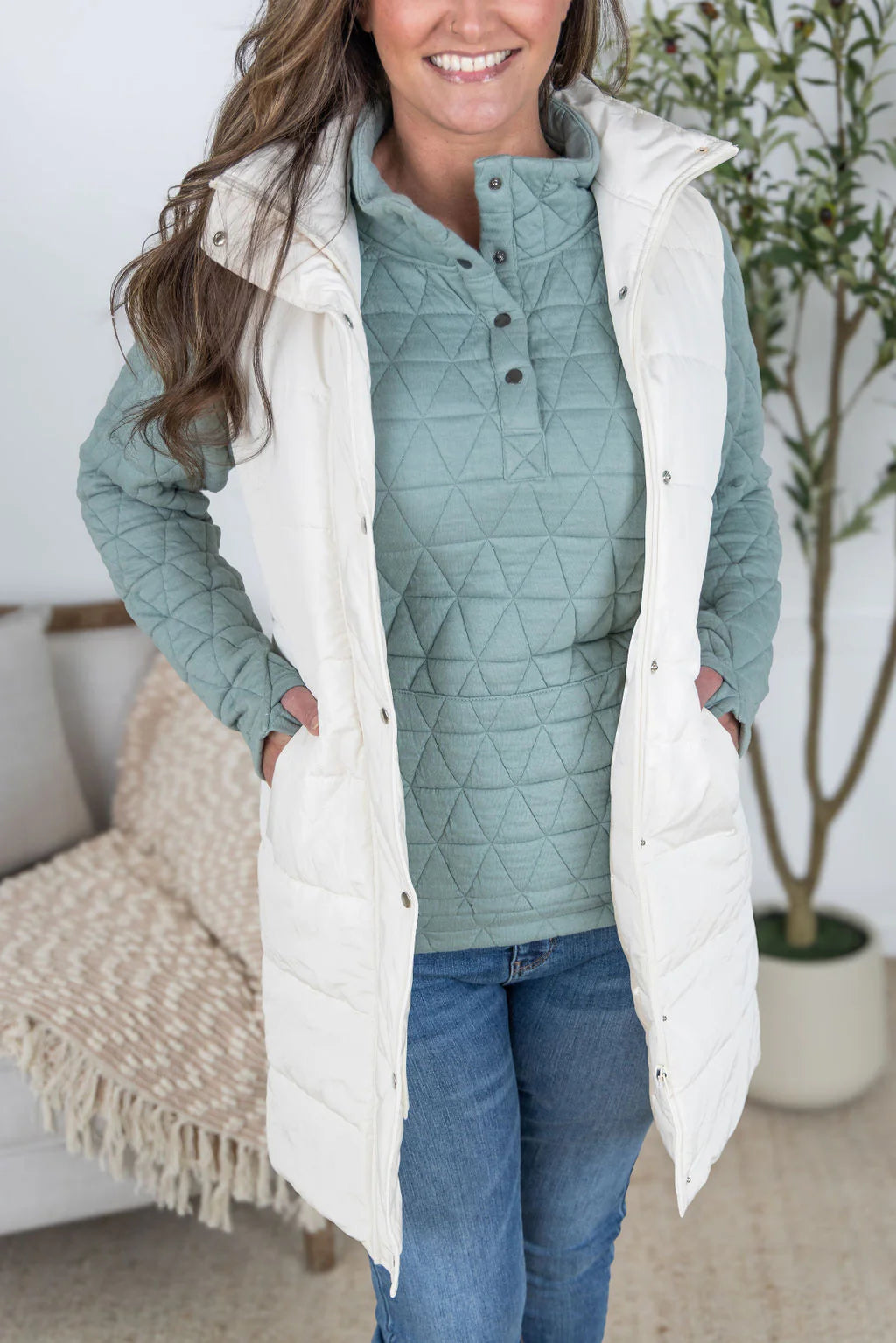 Michelle Mae Harlow Long Vests in Multiple Colors