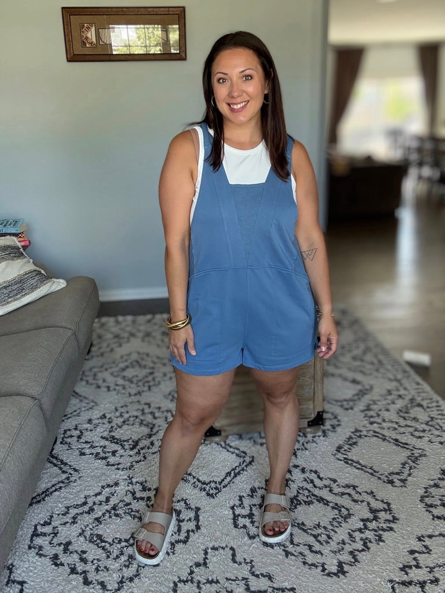 PREORDER: Beach Please Romper in Coral