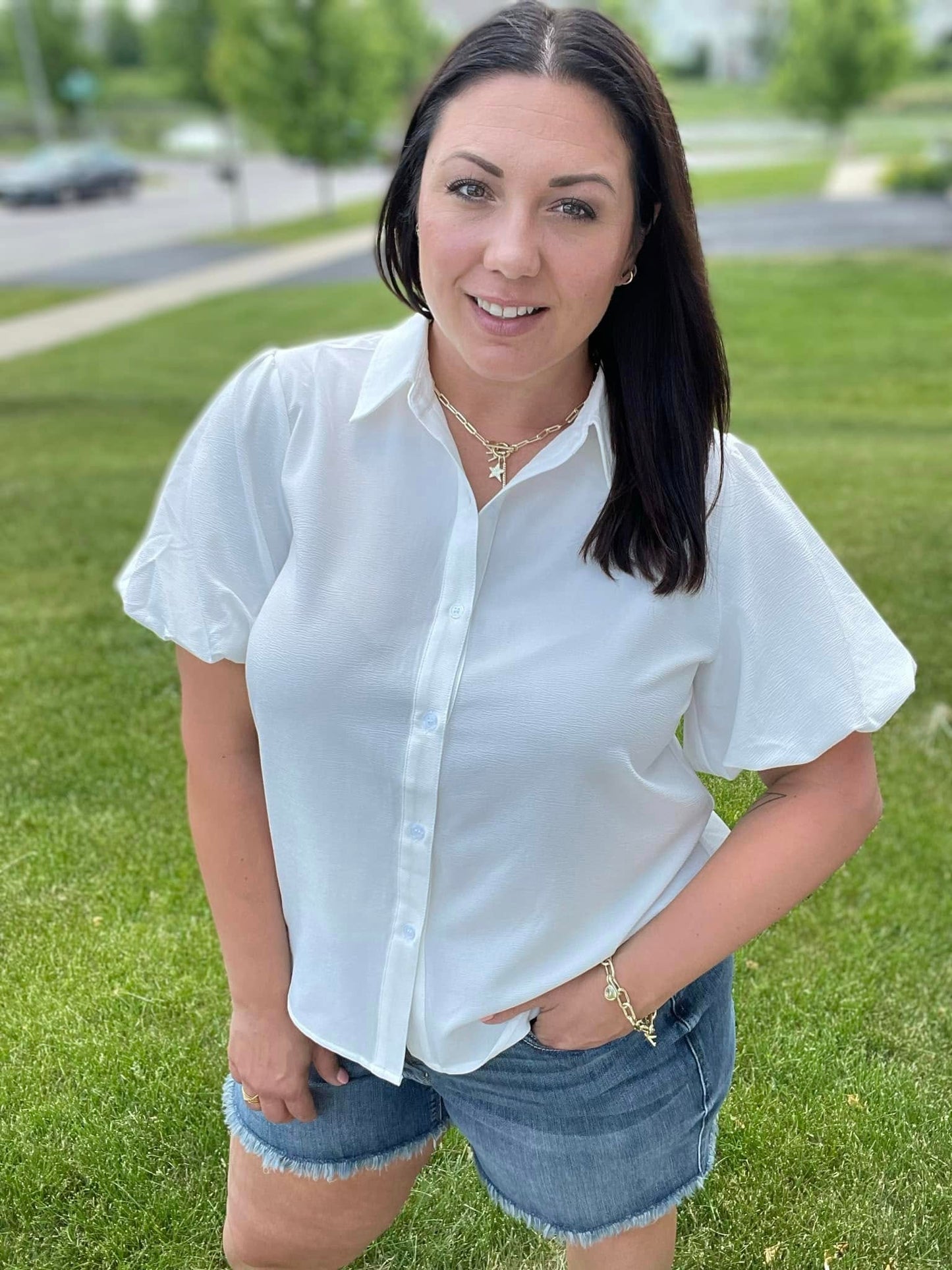 Sixth Sense Balloon Sleeve Blouse