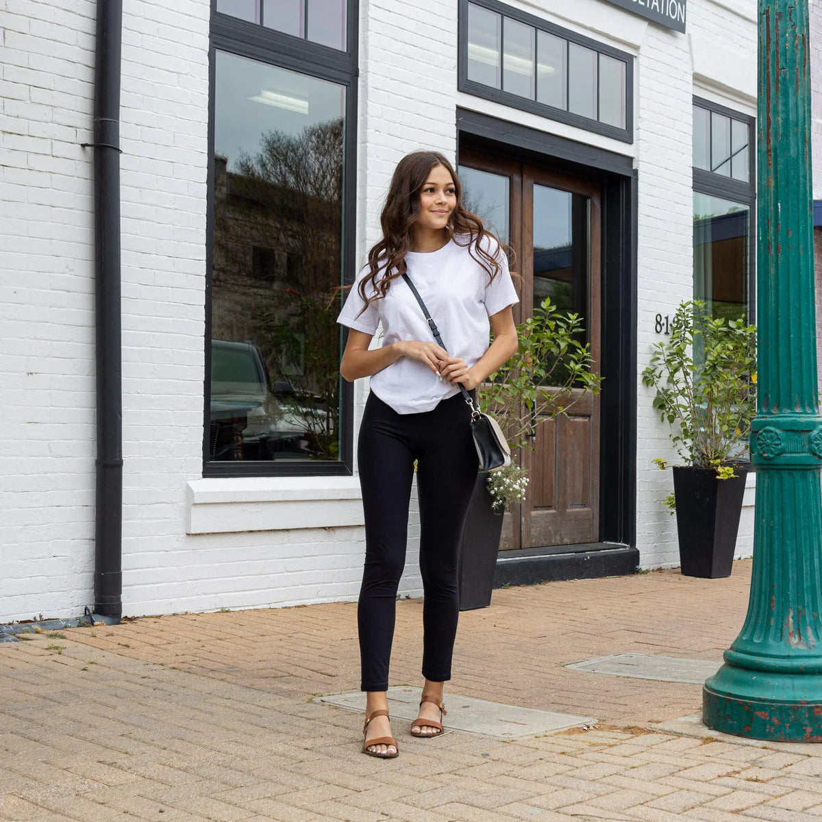 JuliaRose Luxe Full Length Leggings (No Pockets) in Black