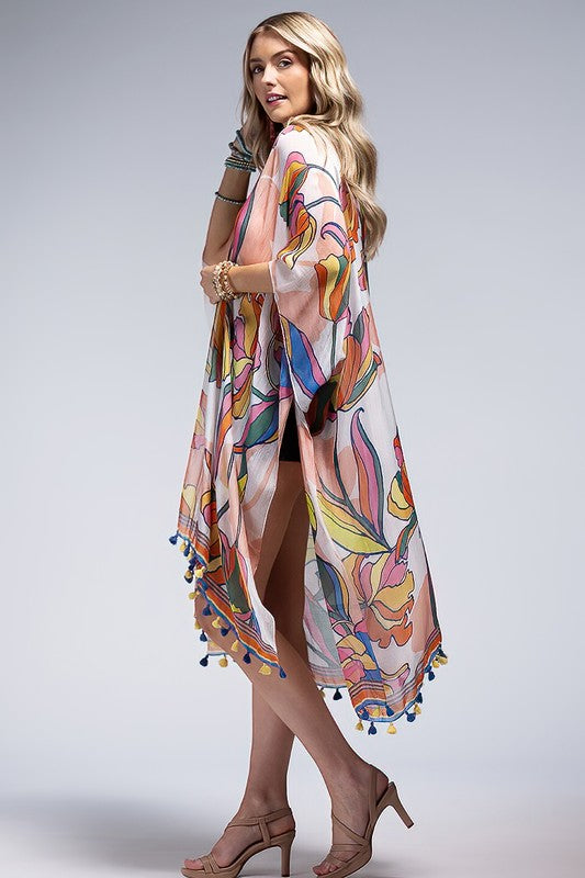 Amsterdam Tulip Season Open Front Kimono