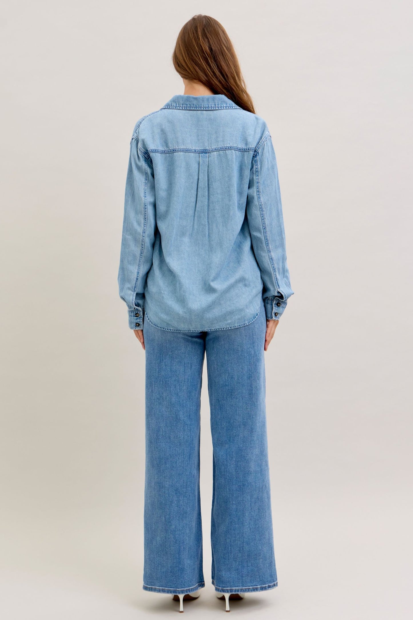 Judy Blue Essential Denim Button Down Shirt