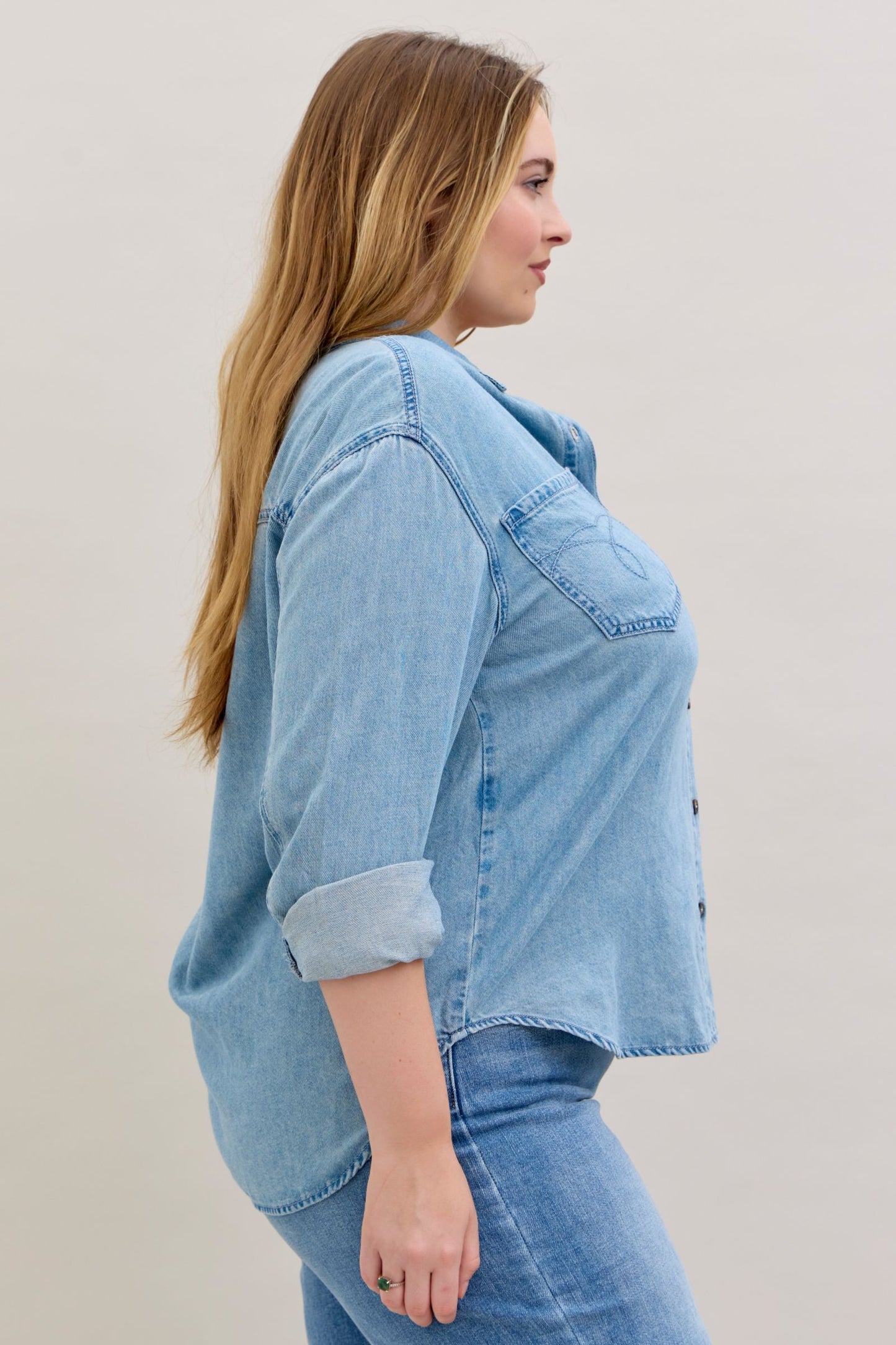 Judy Blue Essential Denim Button Down Shirt
