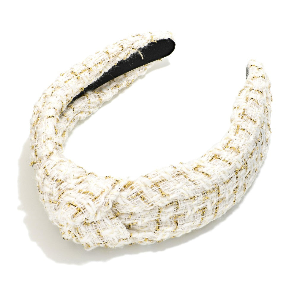 Knotted Tweed and Tinsel Headband in 2 Colors