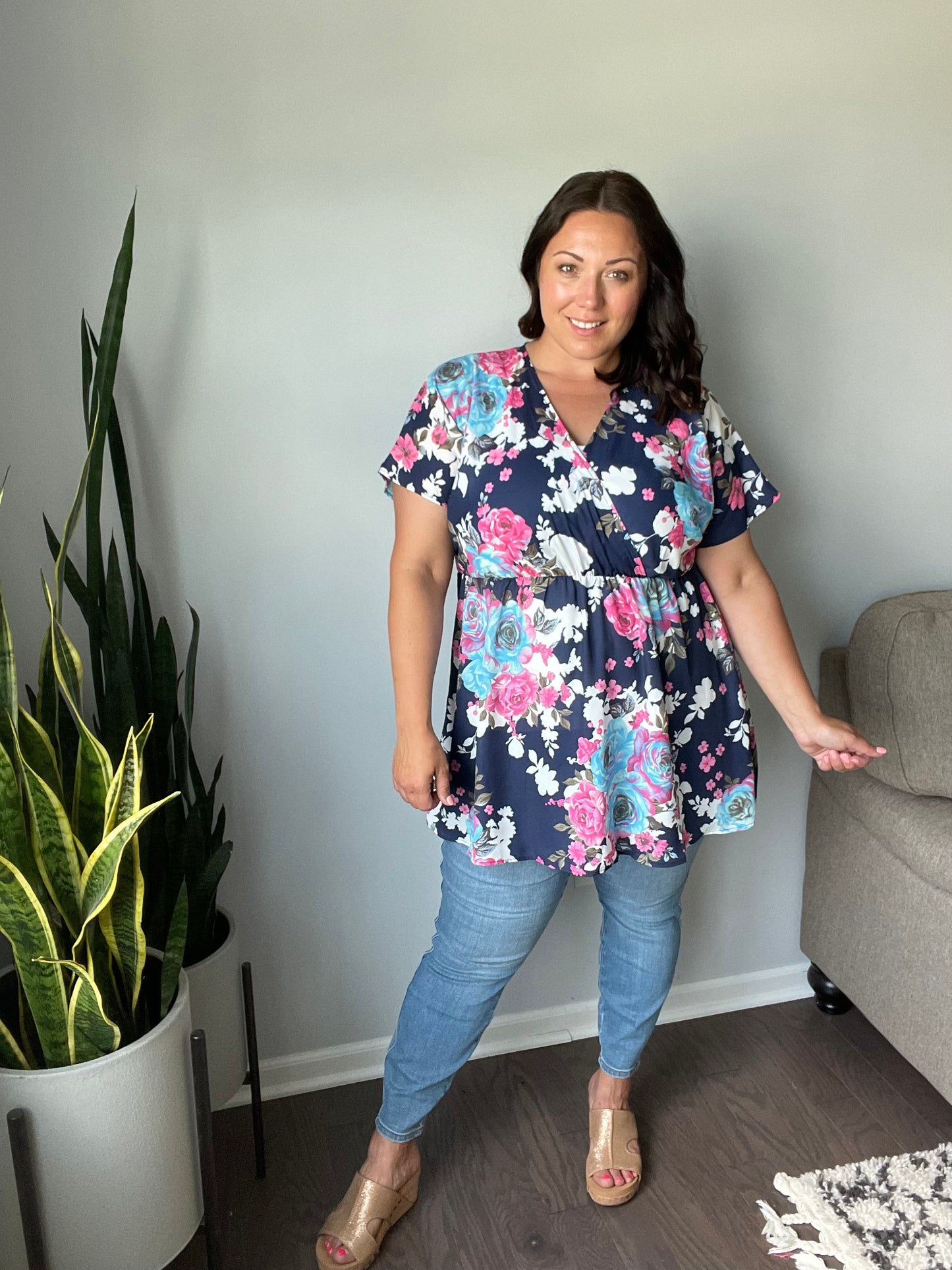 Hello Hummingbird Floral Top
