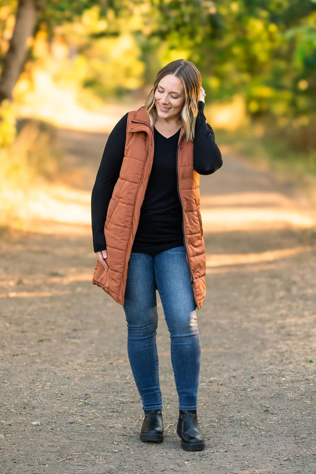 Michelle Mae Harlow Long Vests in Multiple Colors