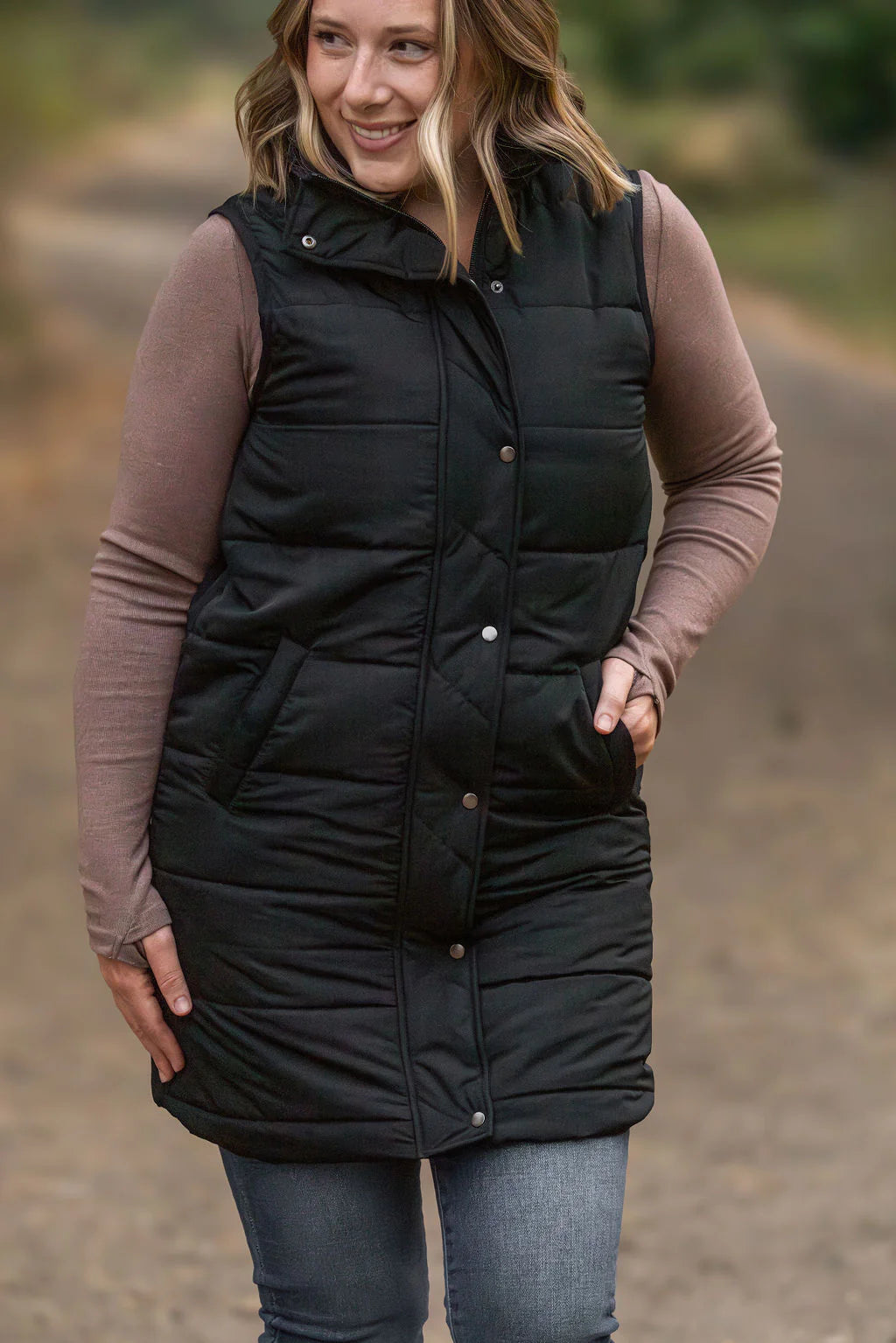 Michelle Mae Harlow Long Vests in Multiple Colors