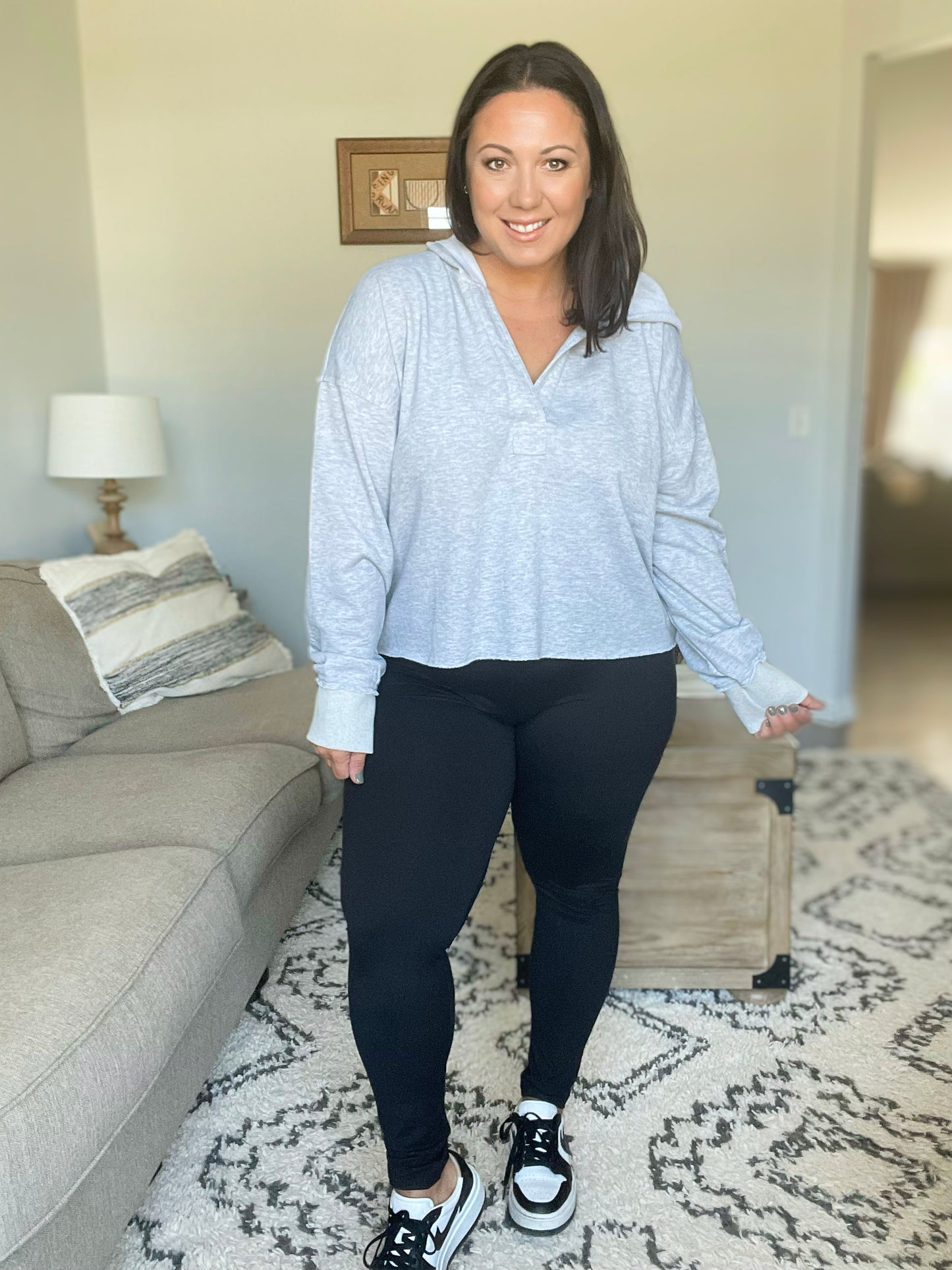 JuliaRose Luxe Full Length Leggings (No Pockets) in Black