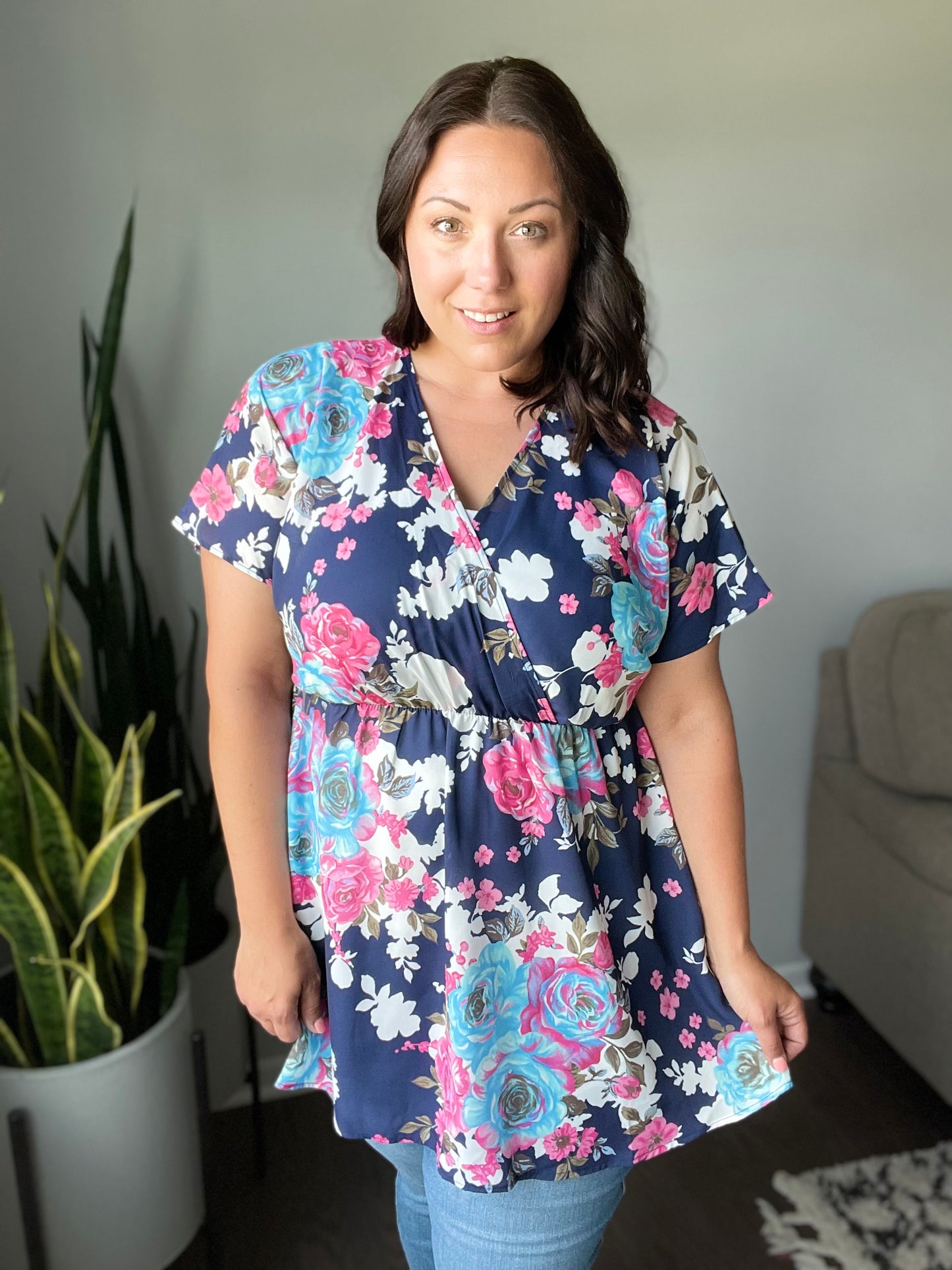 Hello Hummingbird Floral Top