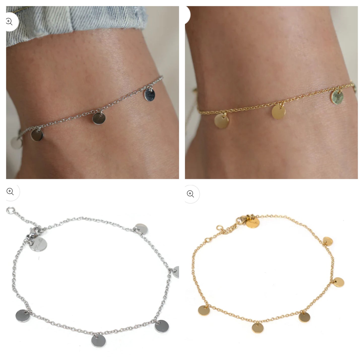 Key West Water Resistant Anklet in Gold or Silver