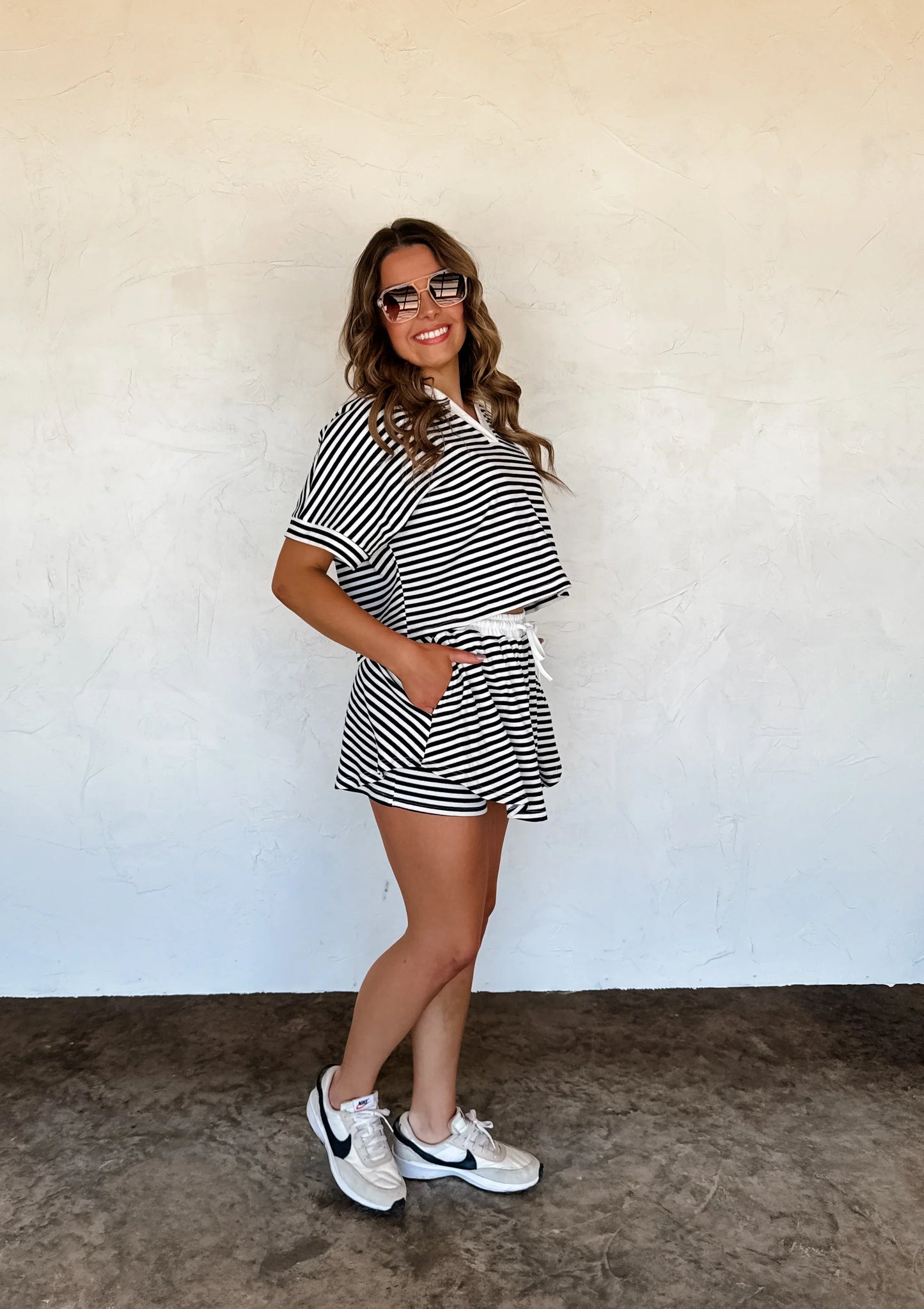 Harbor Stripe Skort Set in Two Colors