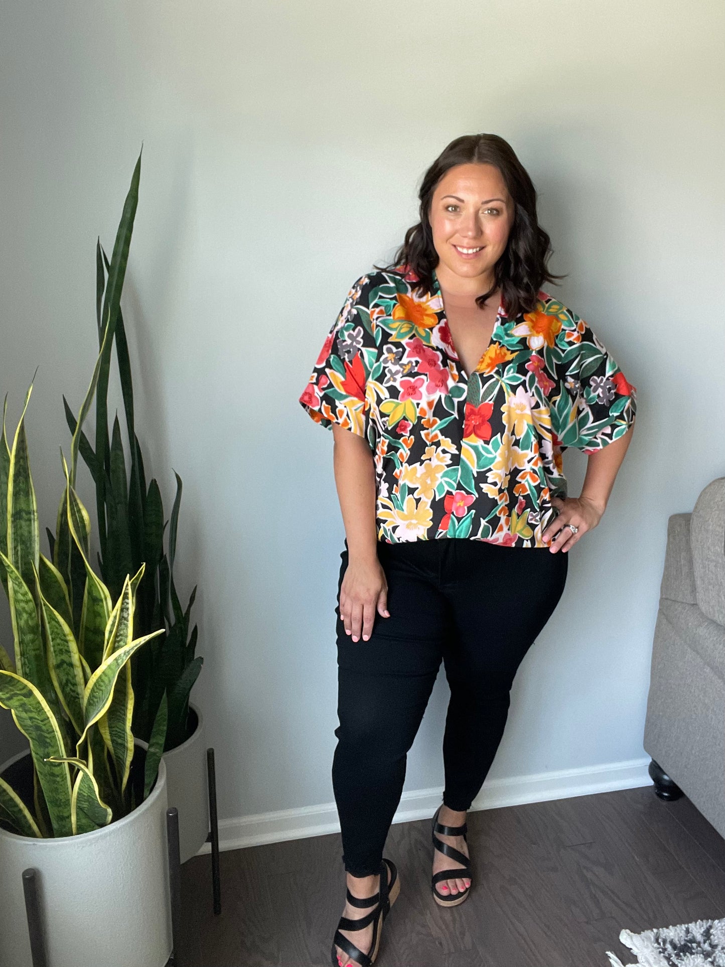 Pretty in Paradise Floral Blouse