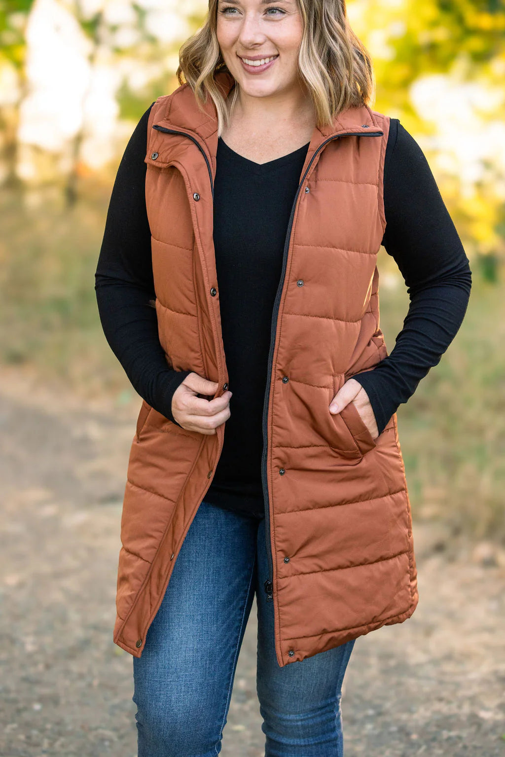 Michelle Mae Harlow Long Vests in Multiple Colors