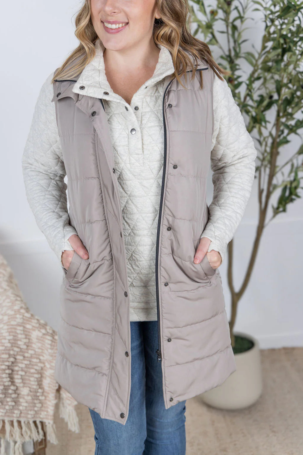 Michelle Mae Harlow Long Vests in Multiple Colors