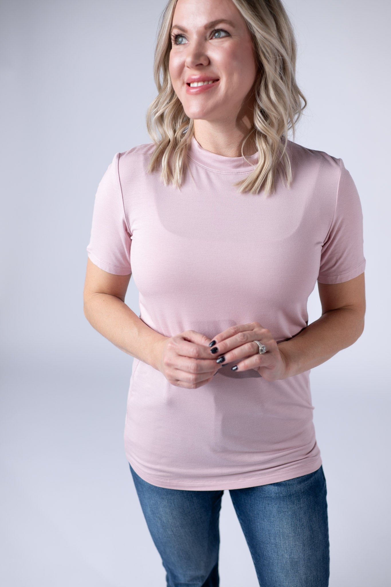 IN STOCK Blair Short Sleeve Top - Blush