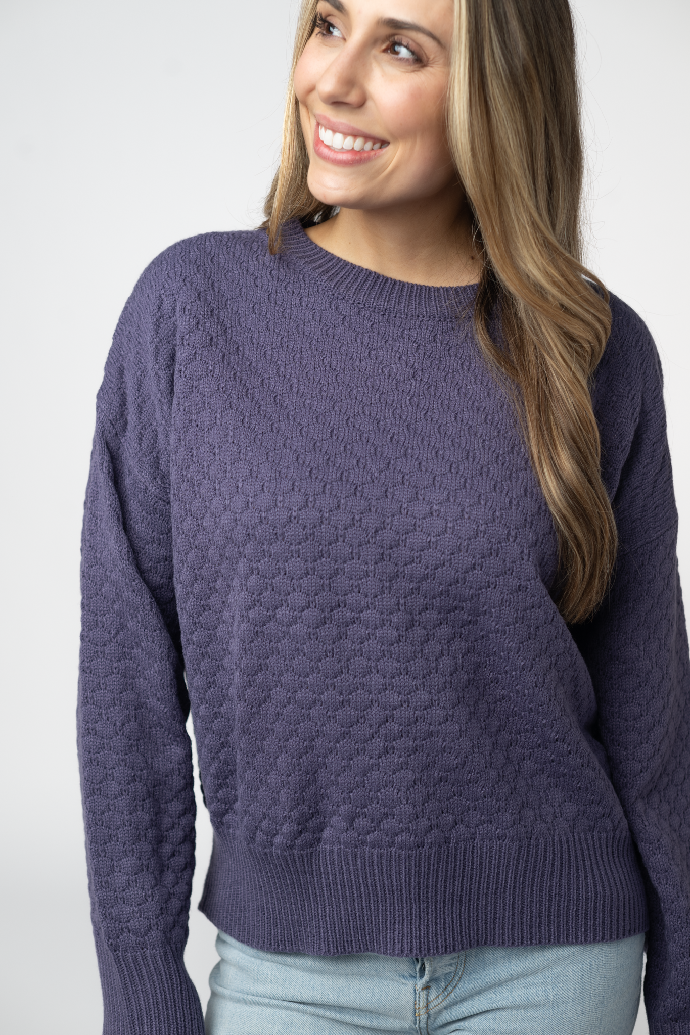 Michelle Mae Gianna Pullover Sweater - Slate Blurple