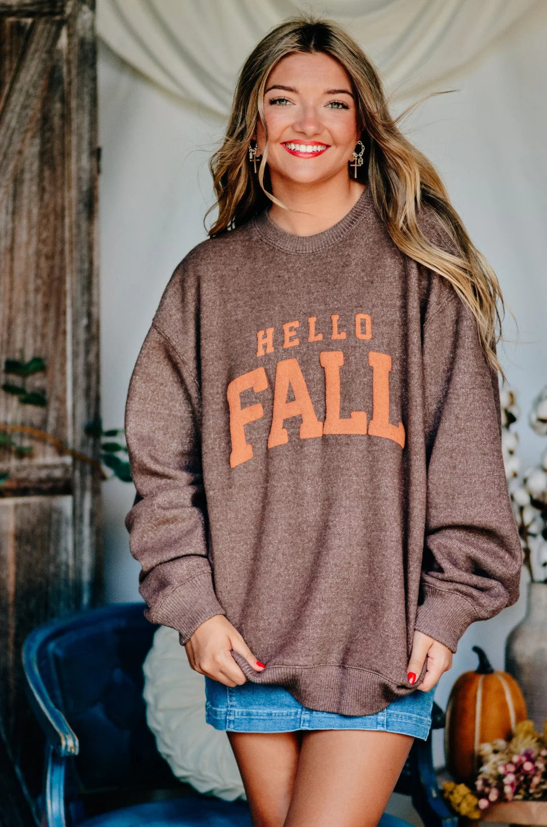 PREORDER: Hello Fall Puff Knit Sweater