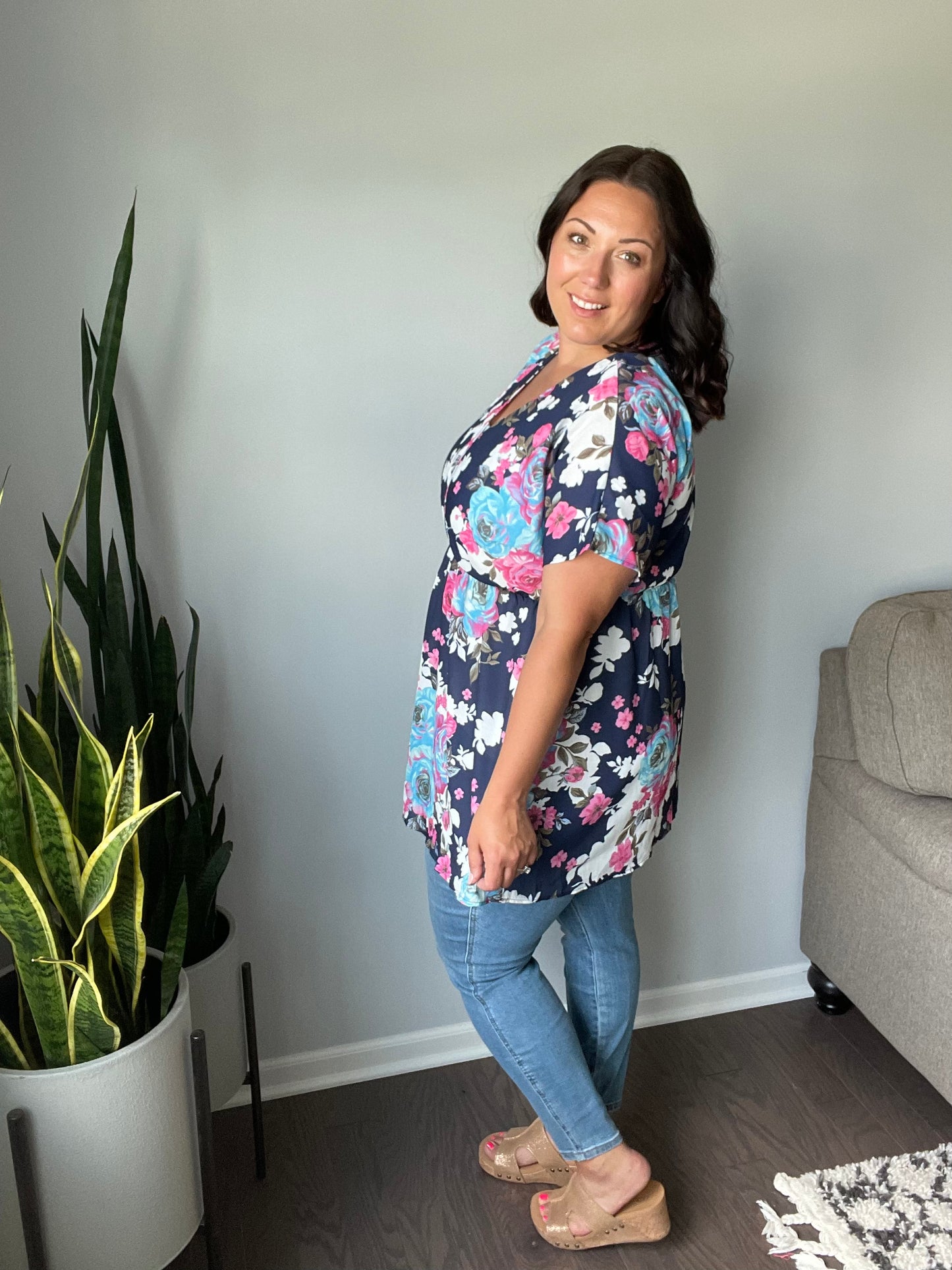 Hello Hummingbird Floral Top