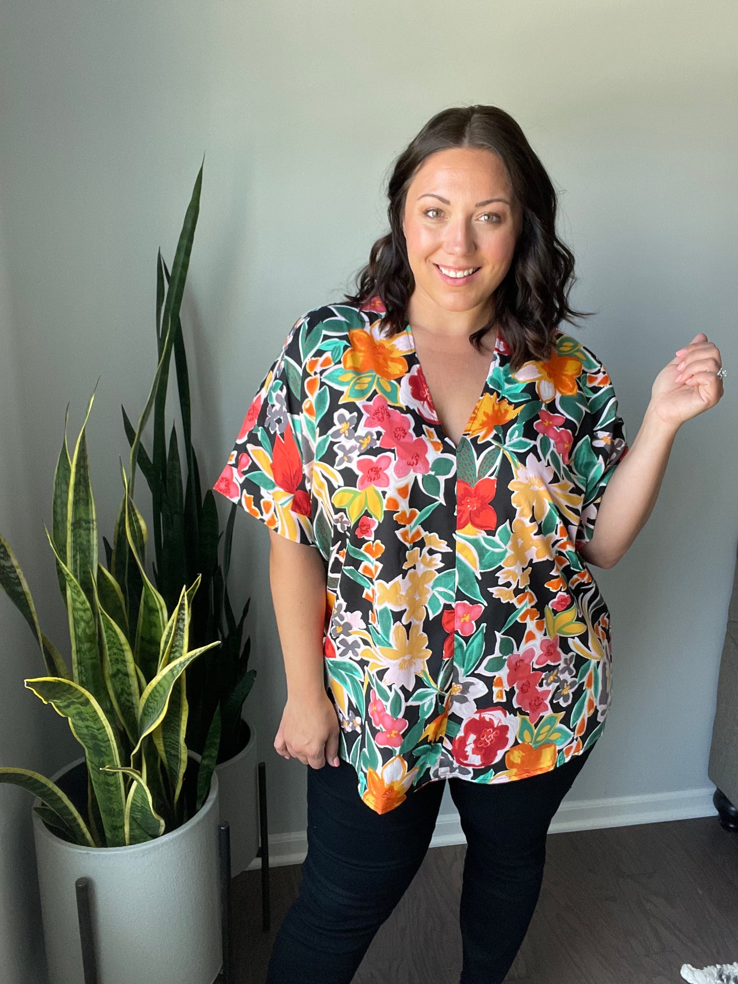 Pretty in Paradise Floral Blouse