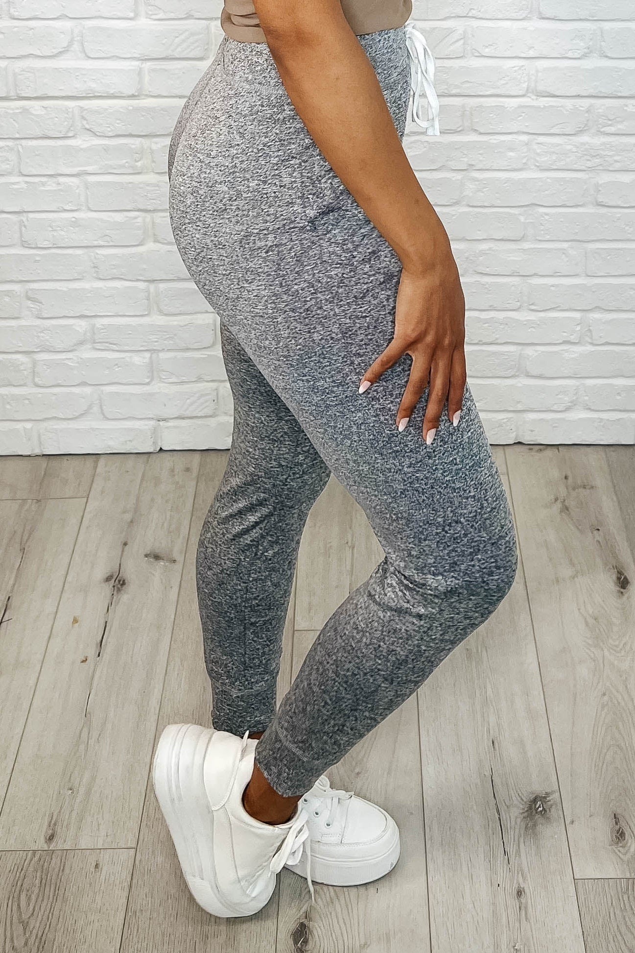 Giving the Run Around Joggers in Heathered Gray