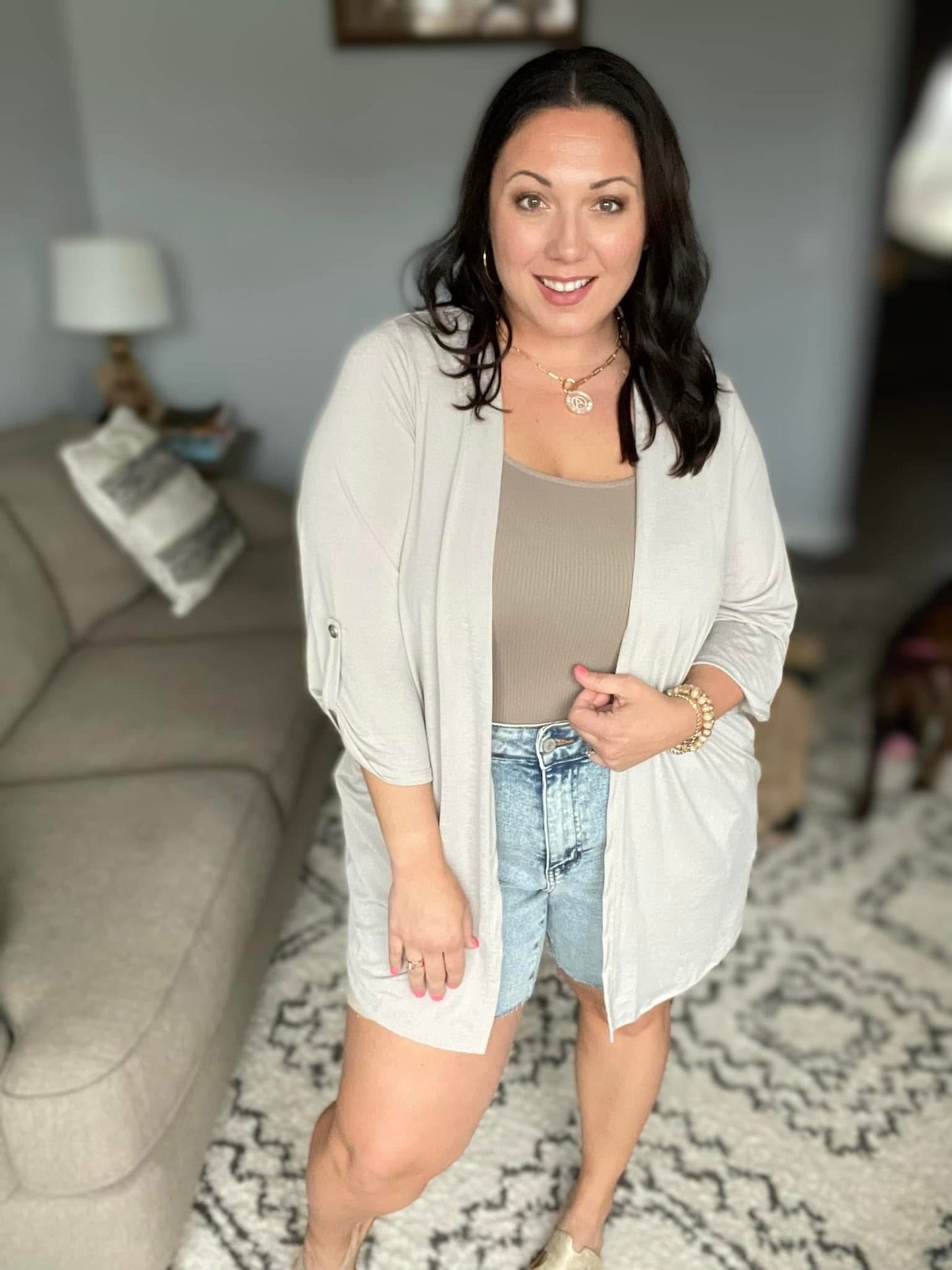 Cindy High Rise Mineral Wash Distressed Boyfriend Shorts