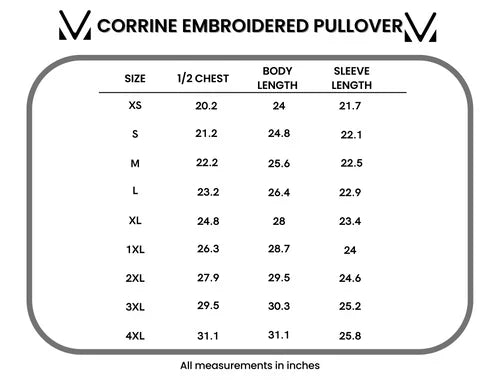 Michelle Mae Corrine Embroidered Pullover Top - BOO