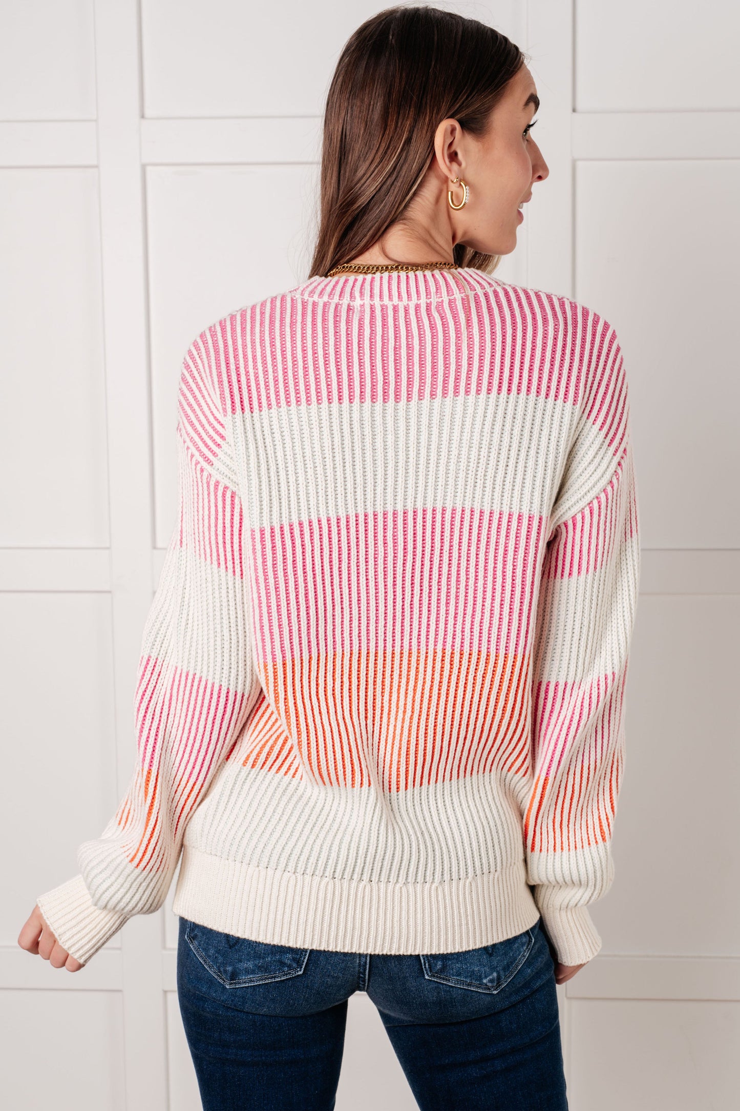 Matchmaker Striped Ribbed Sweater