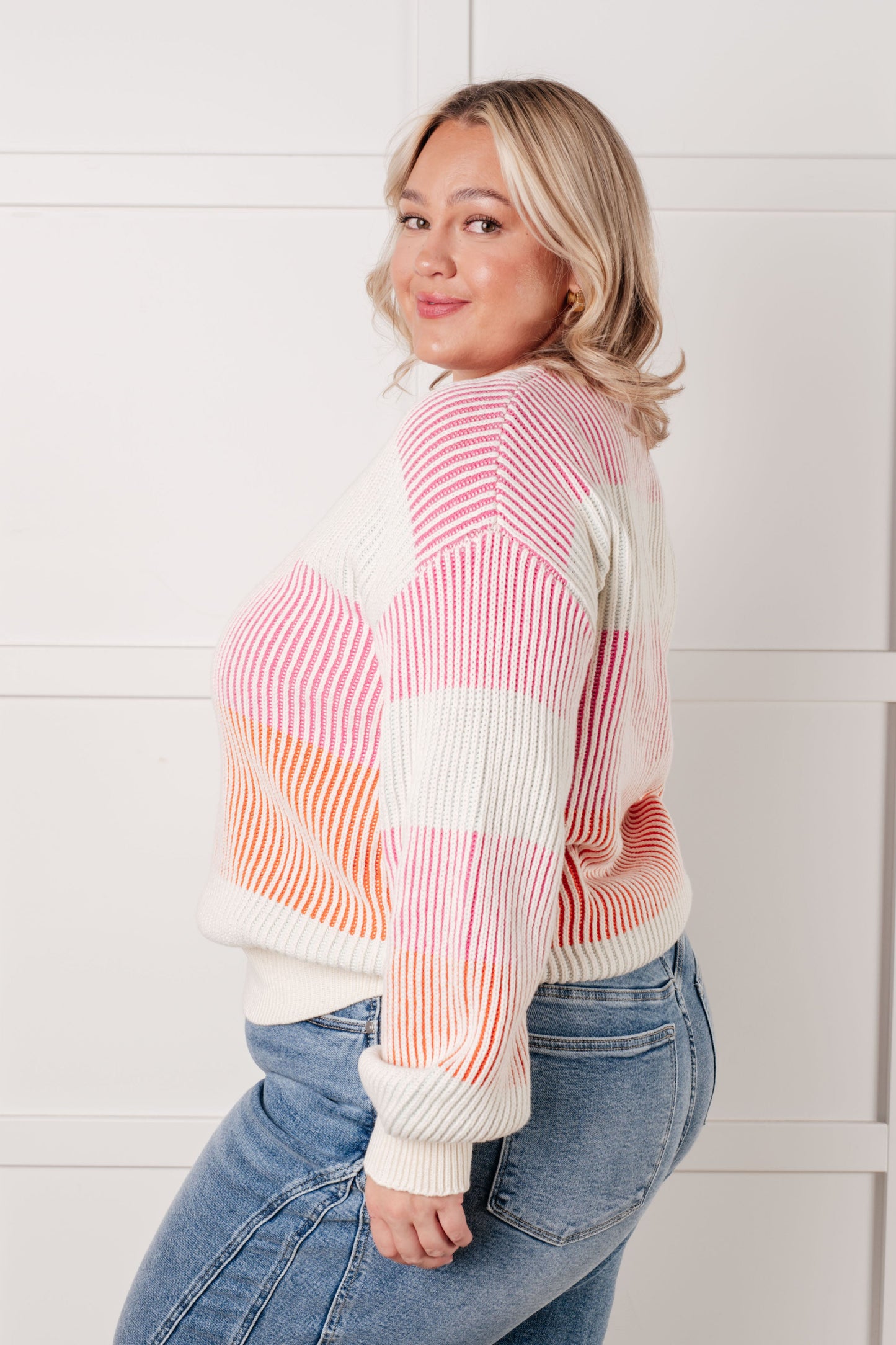 Matchmaker Striped Ribbed Sweater
