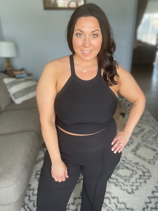 Sweet Thang Cropped Tank in Black